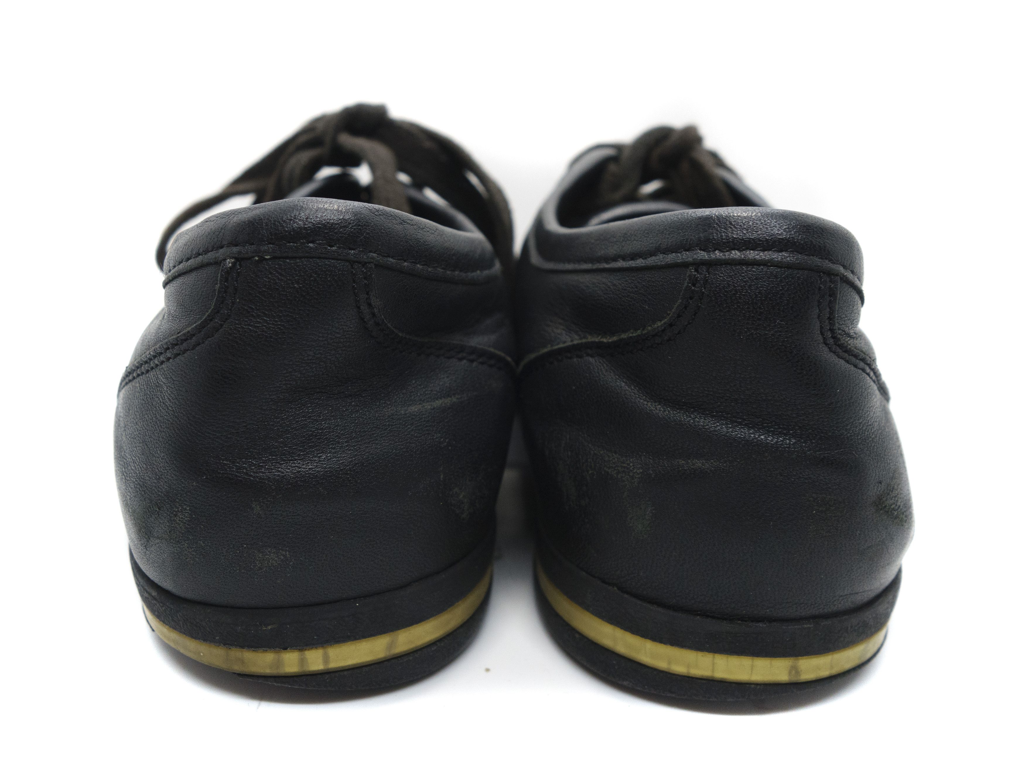 Dolce & Gabbana 00S Metal Logo Leather Low Sneakers Vintage Size US 7.5 / EU 40-41 - 3 Thumbnail