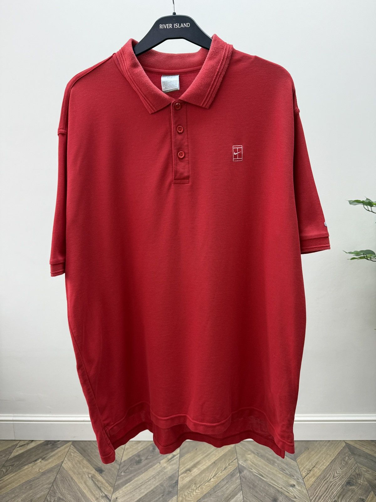 Nike Vintage Nike Court Polo Shirt Red Tennis Dri Fit Swoosh Logo Size US XL / EU 56 / 4 - 2 Thumbnail