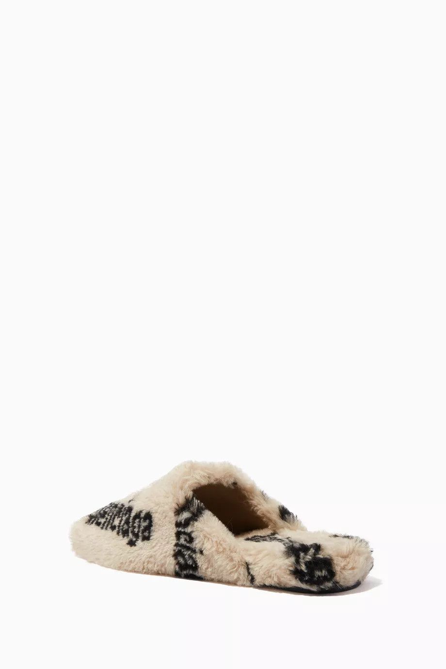 Balenciaga o1in1g0824 Teddy Mule Allover Logo in Beige/Black Size US 5 / IT 35 - 5 Thumbnail