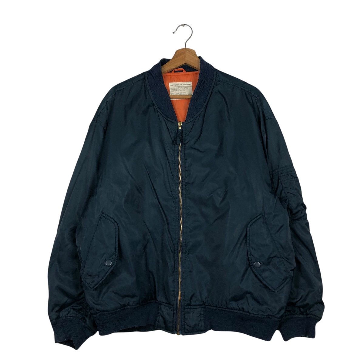 Japanese Brand 📌Vintage Fly Military Bomber Jacket Ma-1 Design Size US L / EU 52-54 / 3 - 2 Thumbnail