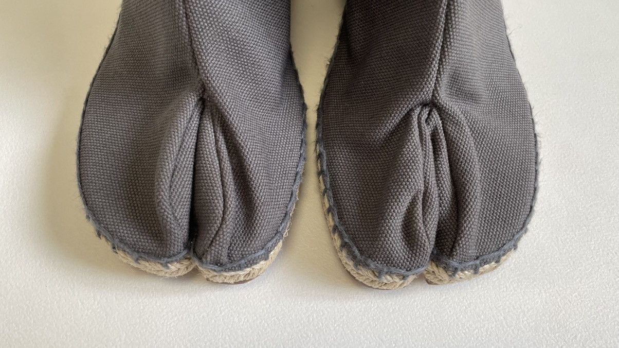 Maison Margiela Gray Canvas ‘Espadrille’ Tabi Boots Size US 7 / IT 37 - 6 Thumbnail