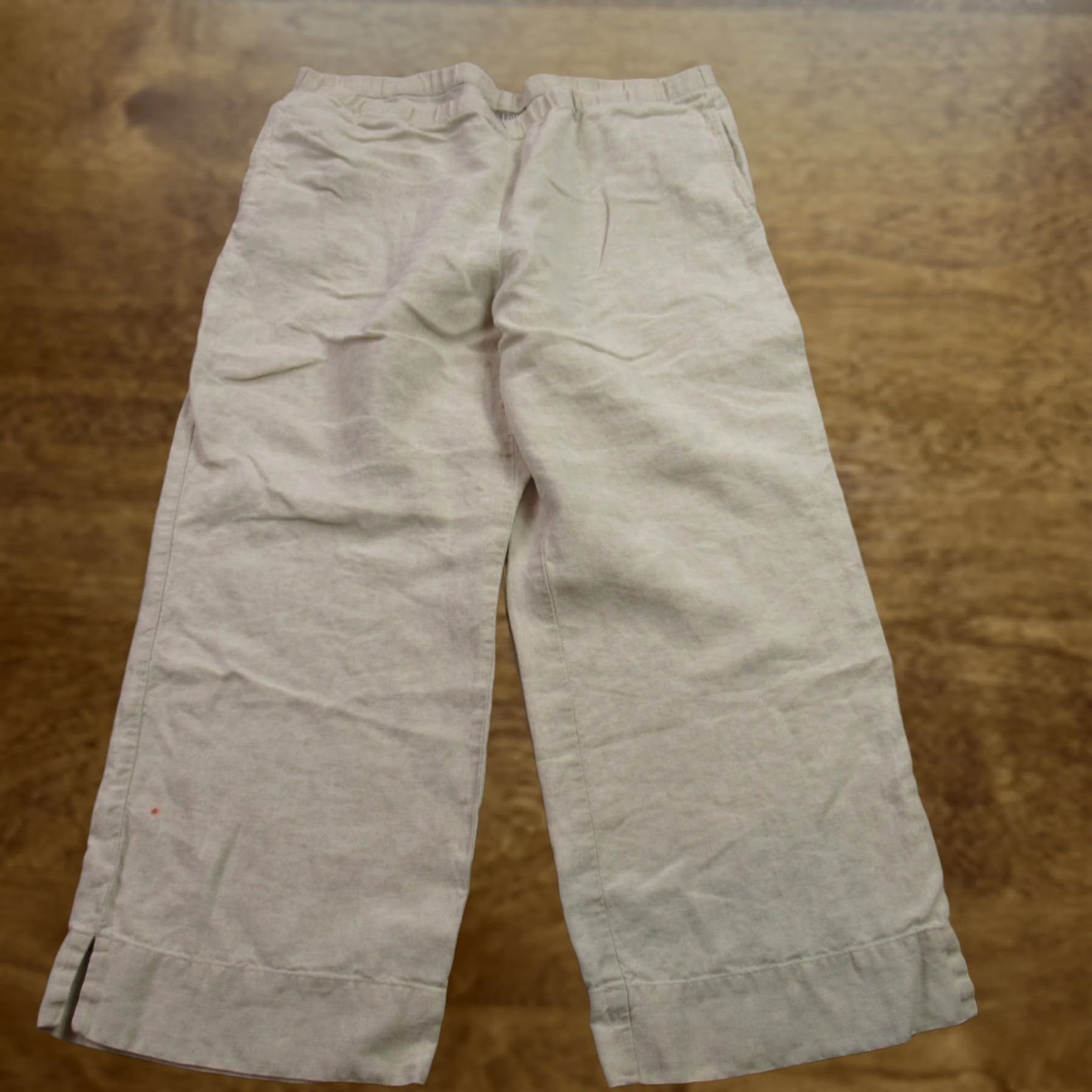 J. Jill J Jill Pants Womens Medium Wide-Leg Casual Lightweight Pockets Chino Beige Size 32" / US 10 / IT 46 - 1 Thumbnail