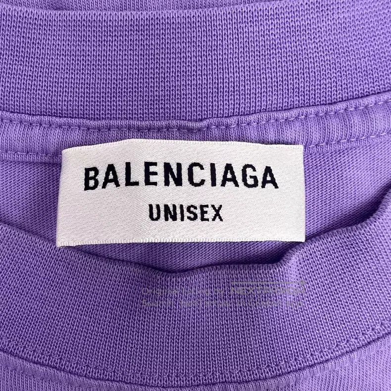 Balenciaga Balenciaga Purple logo letter embroidery cotton round neck Size US XL / EU 56 / 4 - 6 Thumbnail
