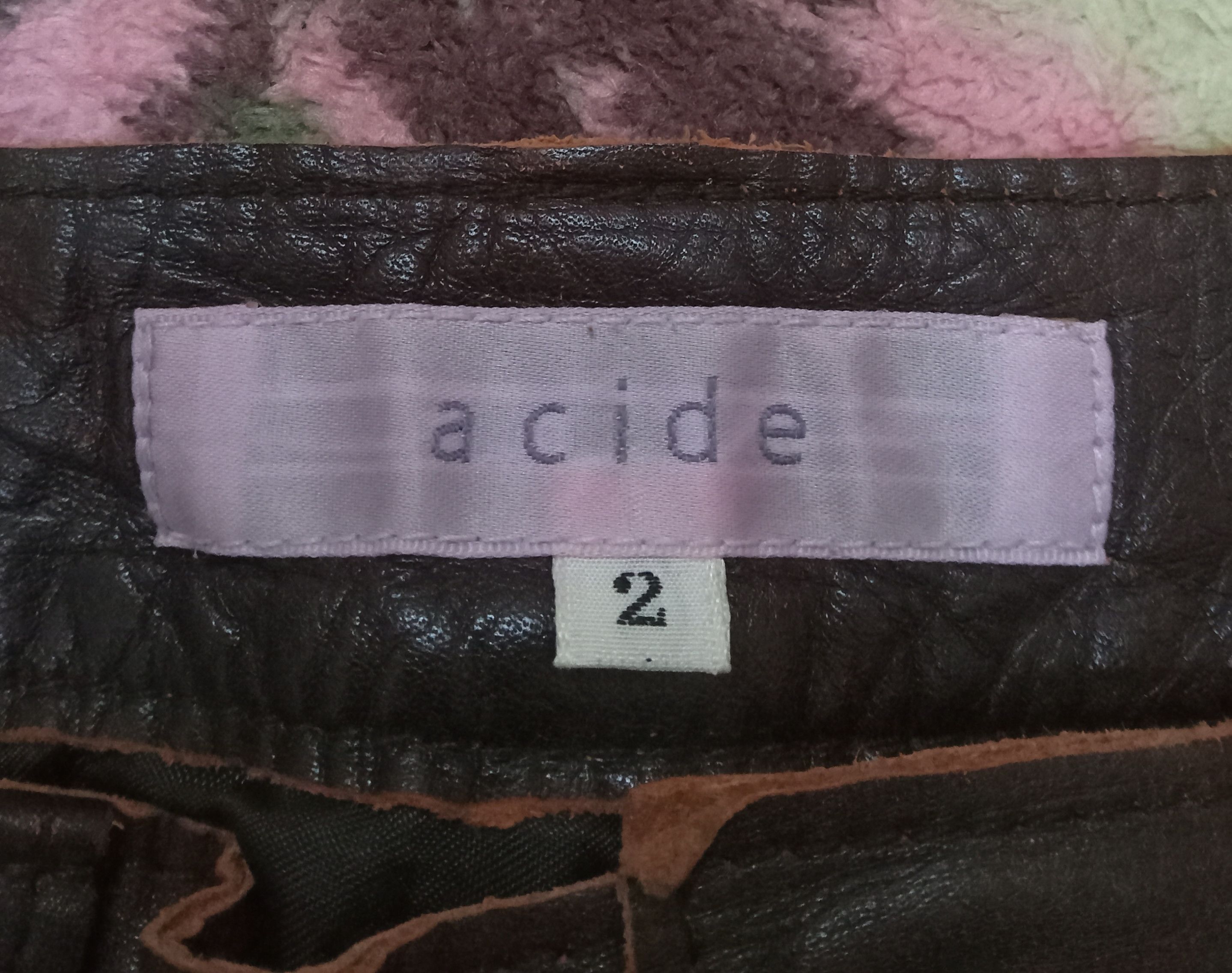 Other Acide Flare Cow Leather Pants Size 29" - 3 Thumbnail