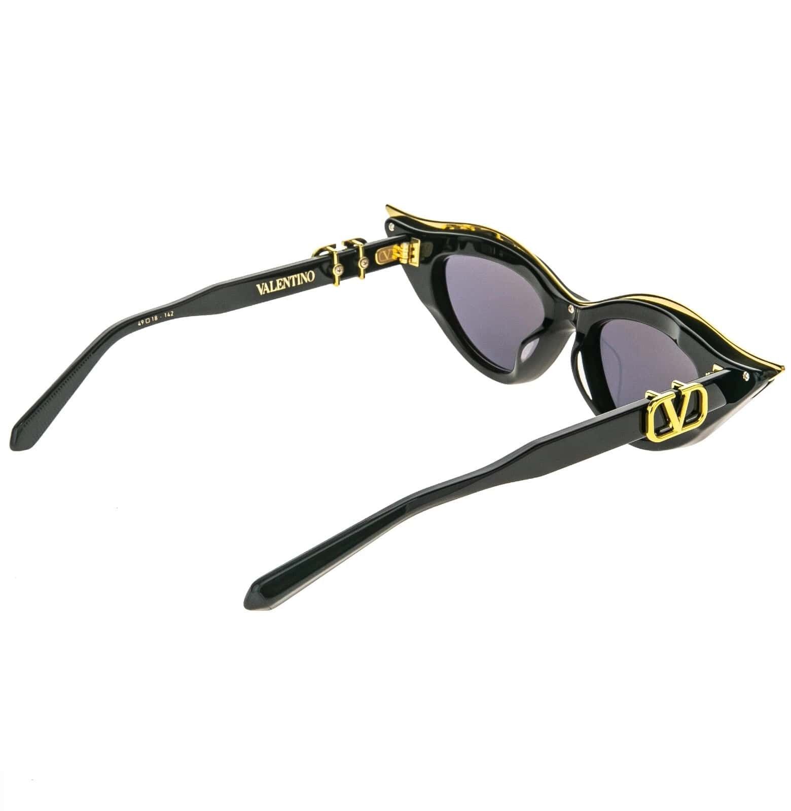 Valentino VALENTINO V GOLDCUT II VLS114 Gold VLS 114A Fashion Sunglass Size ONE SIZE - 8 Thumbnail