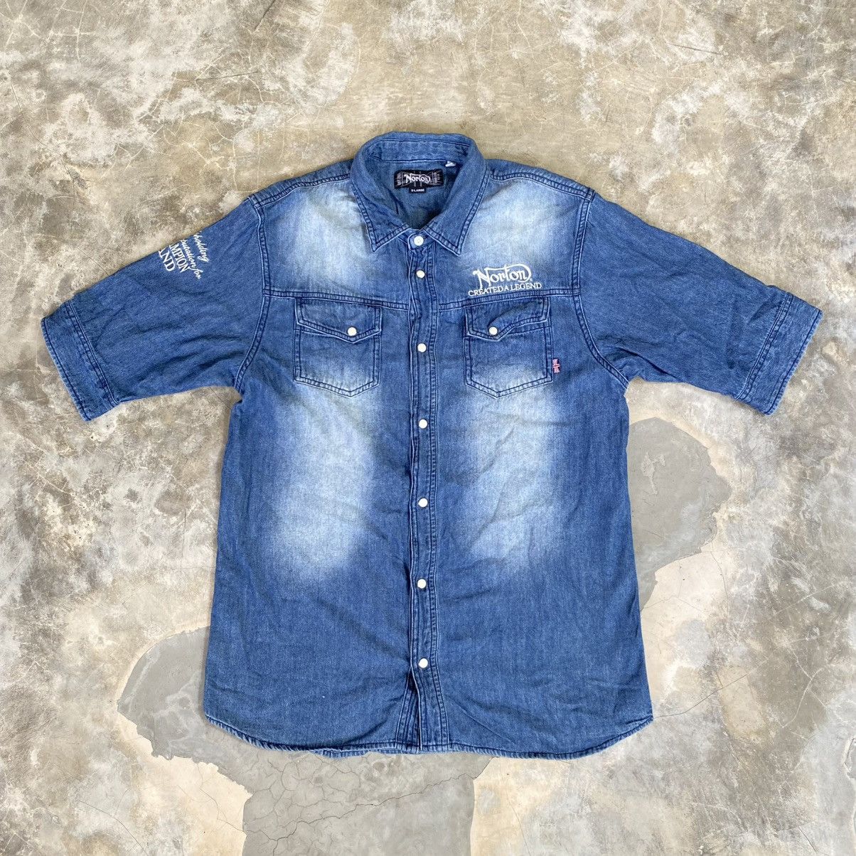 Norton Norton Bikers Denim Shirt Size US XL / EU 56 / 4 - 2 Thumbnail