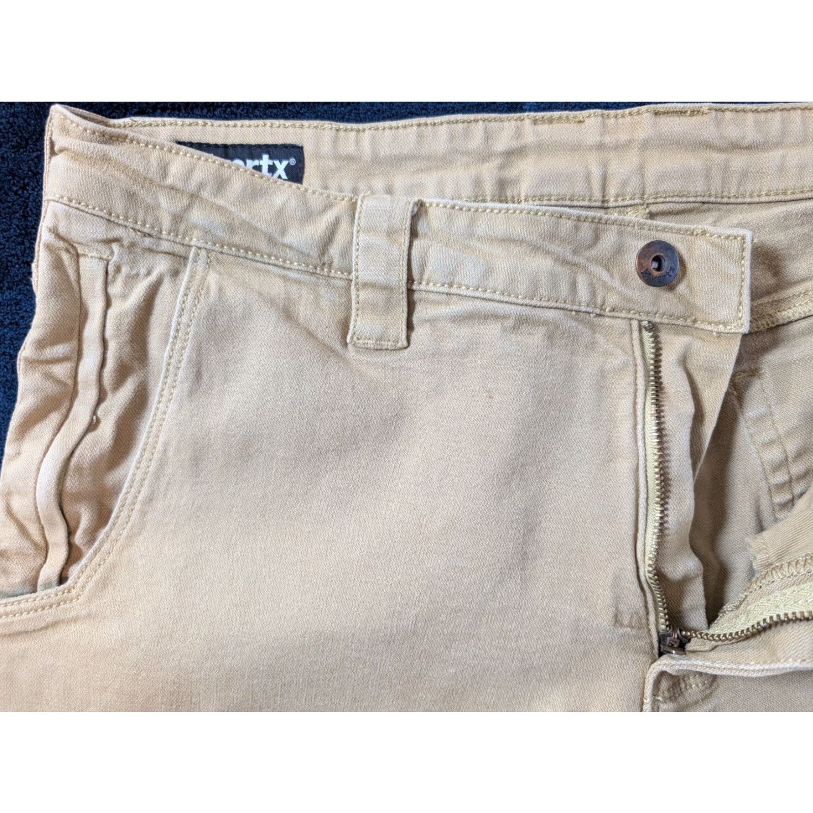 Vintage Vertx Jeans 32x30 Regular Straight Denim Stretch Pockets 5-Pocket Beige Tan Mens VTX1700 Jeans Size US 34 / EU 50 - 4 Thumbnail
