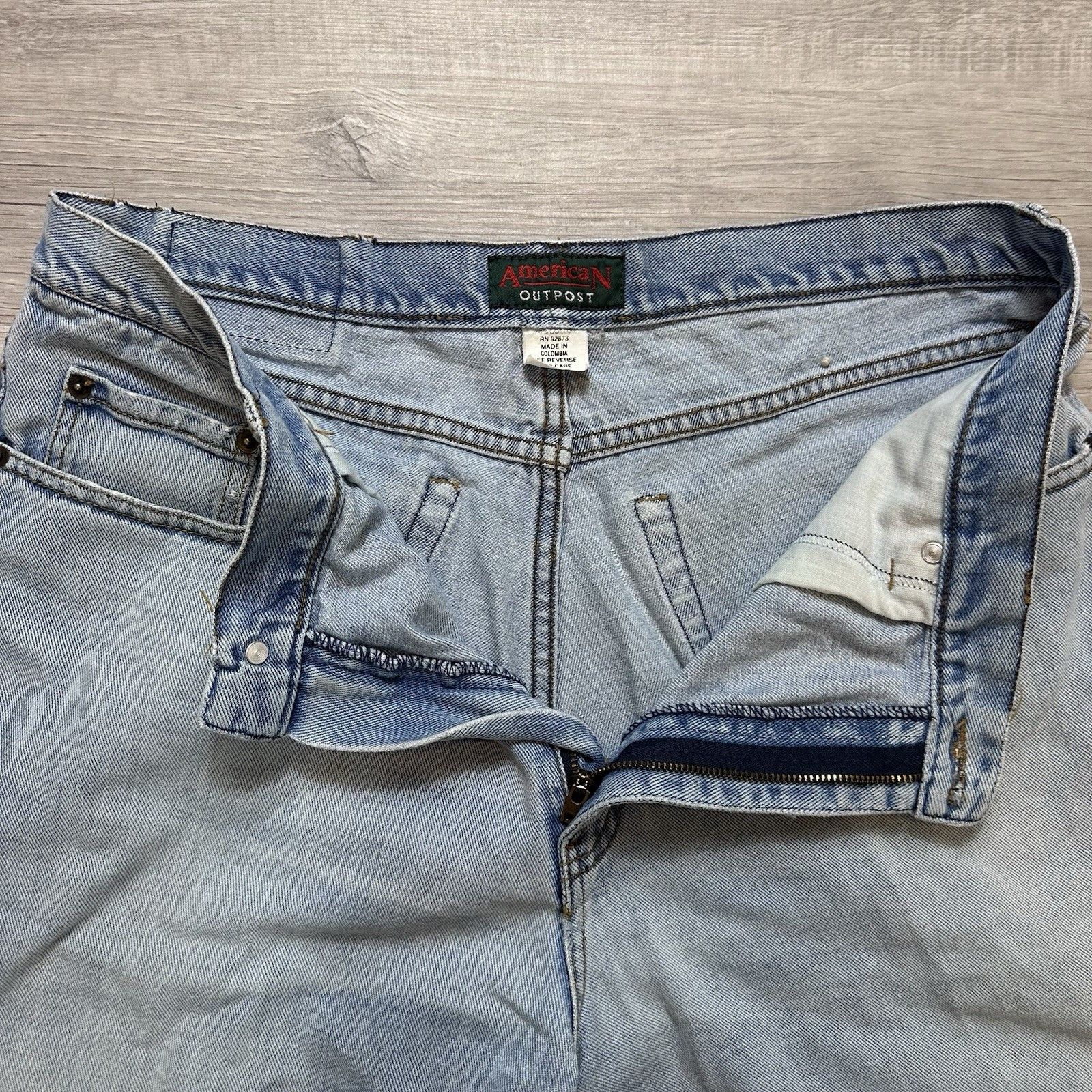 Vintage Vintage 90s American Outpost Jean Denim Shorts Jorts Sz 36 Size US 36 / EU 52 - 6 Thumbnail