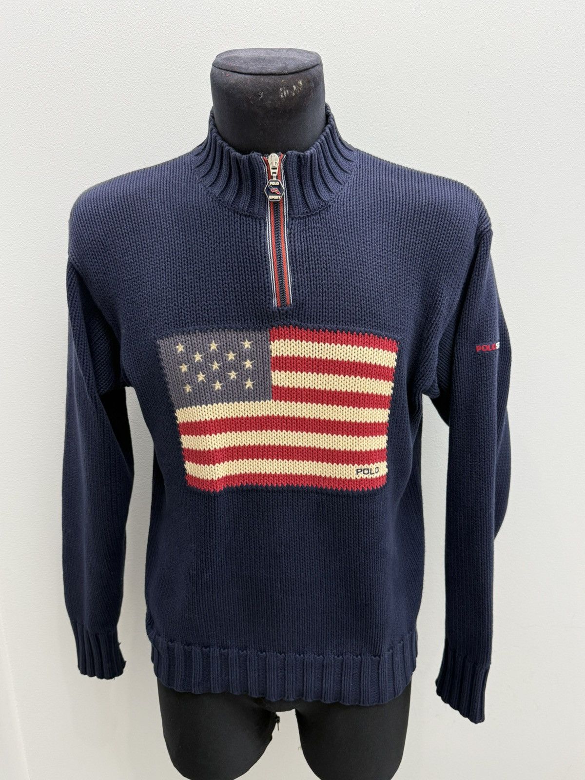 Polo Ralph Lauren Polo Sport Ralph Lauren American Flag Knit Sweater Size US L / EU 52-54 / 3 - 1 Thumbnail