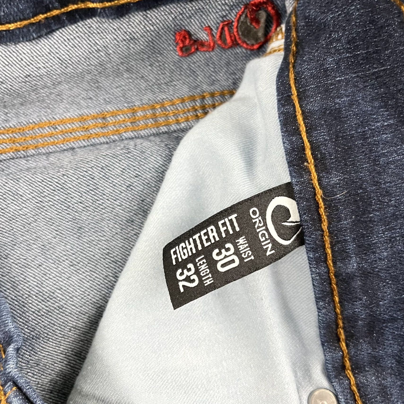 Vintage ORIGIN Jeans Mens 30 x 32 Fighter Fit Blue Denim Performance Stretch Delta 68 Size US 30 / EU 46 - 7 Thumbnail