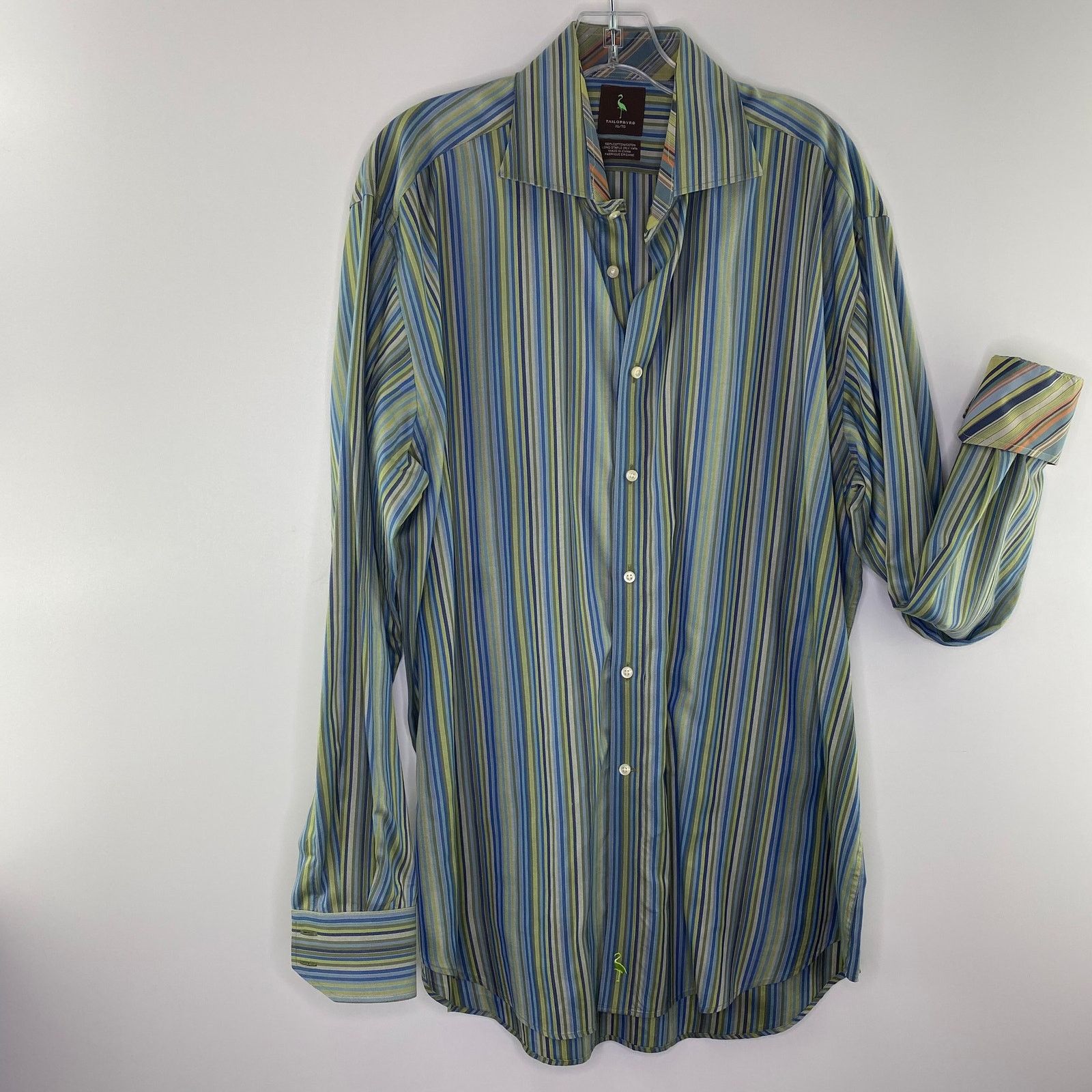 Tailorbyrd TAILORBYRD Men's Dress Button Down Shirt Extra Large Size US XL / EU 56 / 4 - 2 Thumbnail