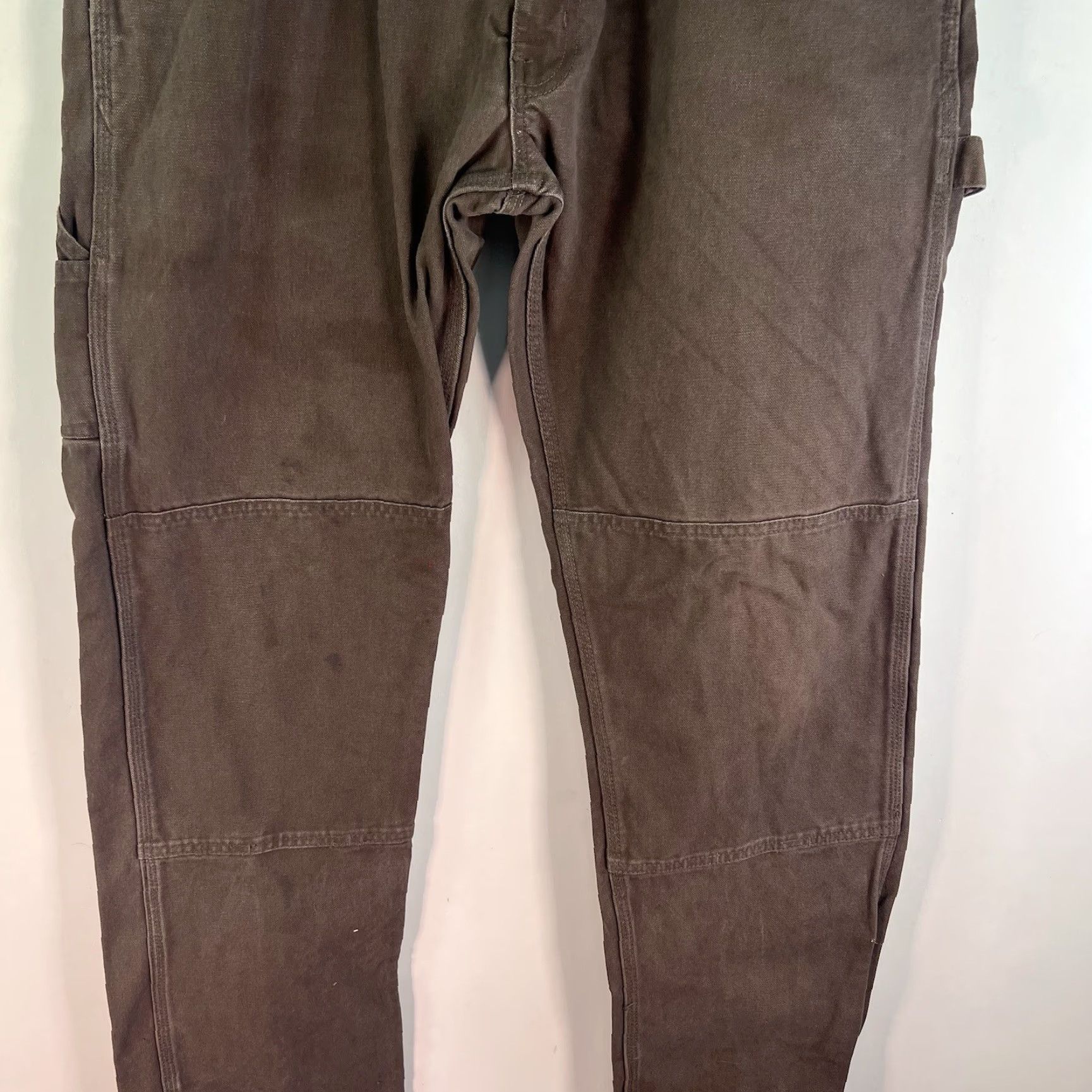 Vintage VINTAGE Key Mens Carpenter Pants Size 38 Brown Canvas Workwear Casual Straight Fit Size US 38 / EU 54 - 3 Thumbnail