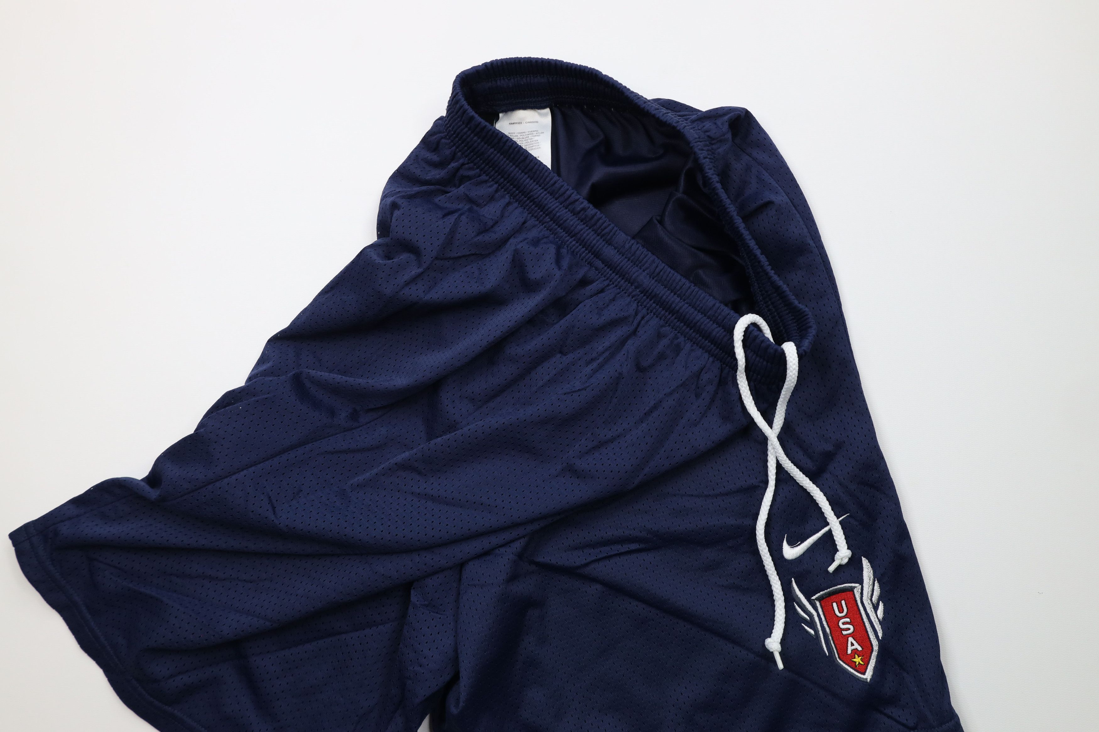 Nike × Vintage Nike Spell Out Team USA Track and Field Mesh Shorts Blue Size US 30 / EU 46 - 5 Thumbnail