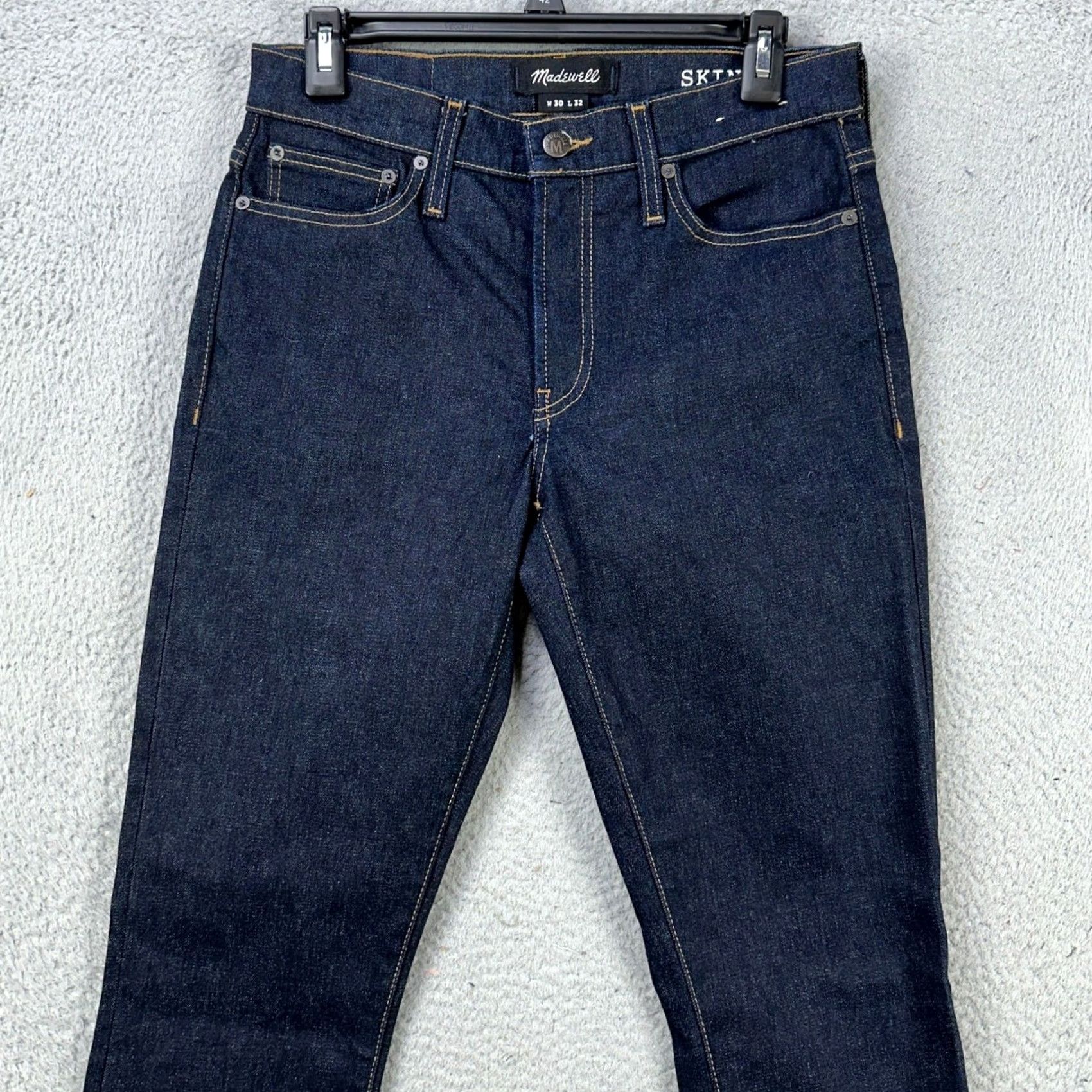 Madewell VINTAGE Madewell Mens Skinny Jeans 30X32 Blue Dark Washed Slim Fit Stretch Denim NEW Size US 30 / EU 46 - 3 Thumbnail