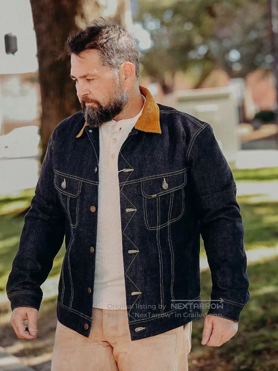 The Flat Head Flat Head Denim Work Jacket with Wool Lining. Size US S / EU 44-46 / 1 - 4 Thumbnail
