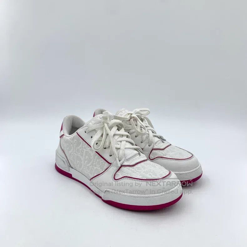 Dior Dior White logo embossed cowhide lace-up casual flat board Size US 5.5 / IT 35.5 - 2 Thumbnail