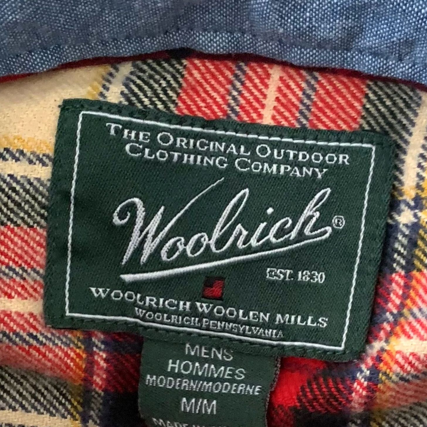 Vintage Woolrich Flannel Shirt Mens Medium Tartan Plaid Pocket Outdoors 100% Cotton Size US M / EU 48-50 / 2 - 2 Thumbnail