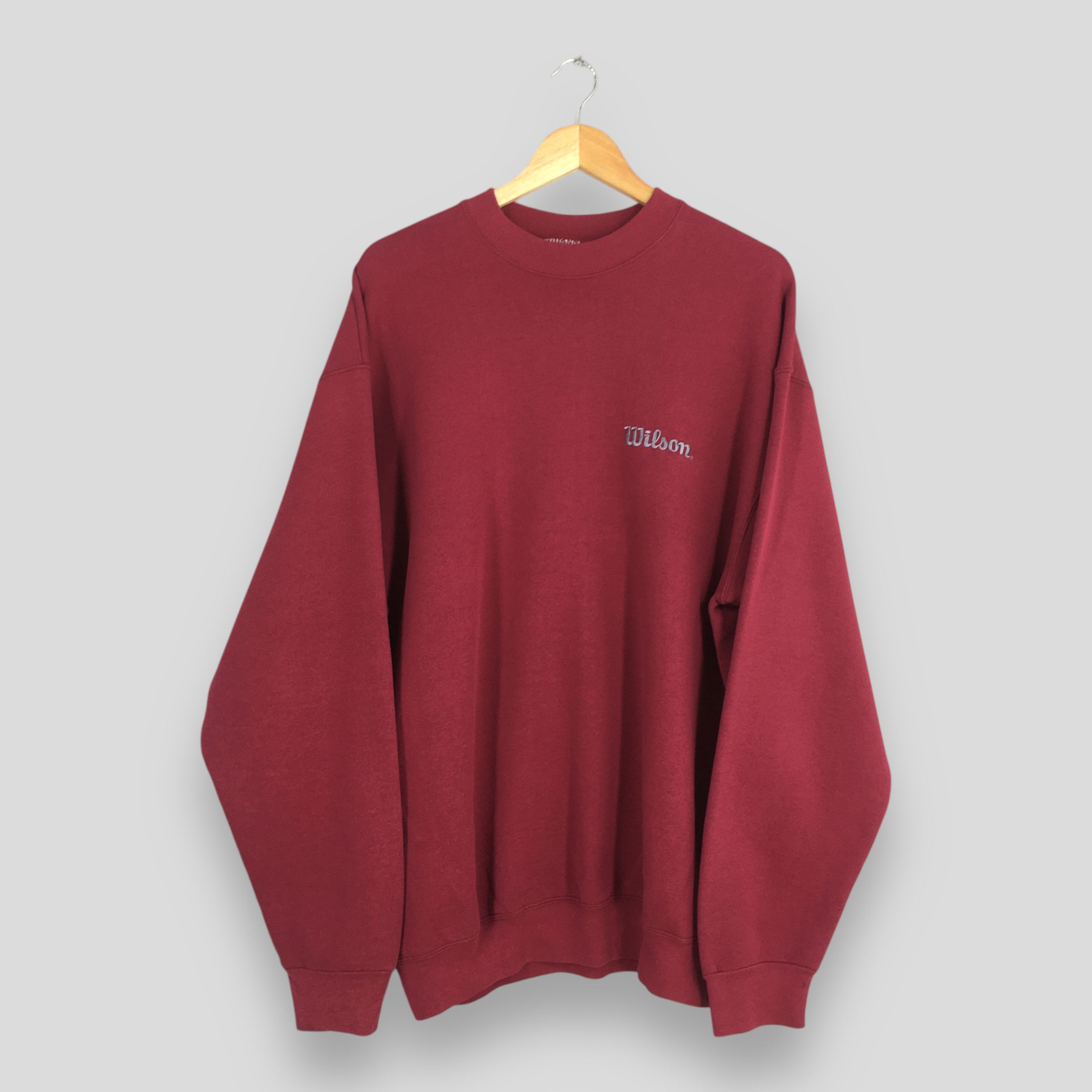 Vintage Vintage 90s Wilson Sportswear Red Sweatshirt XLarge Size US XL / EU 56 / 4 - 1 Thumbnail