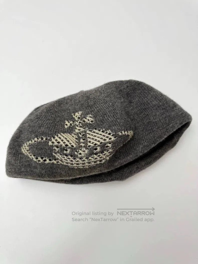 Vivienne Westwood Vivienne Westwood Gray Beret with Saturn. Size ONE SIZE - 2 Thumbnail
