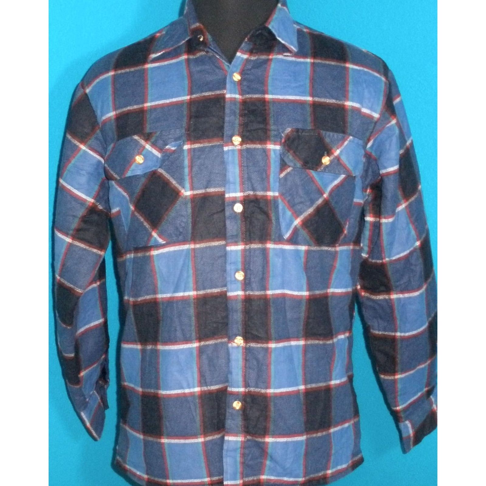 McGregor McGregor Bagpiper Button-Up Plaid Flannel Shirt Mens Medium Multicolor Long Sleeve Quilted Lined Casual Workwear Travel Fall Spring Winter Size US M / EU 48-50 / 2 - 2 Thumbnail