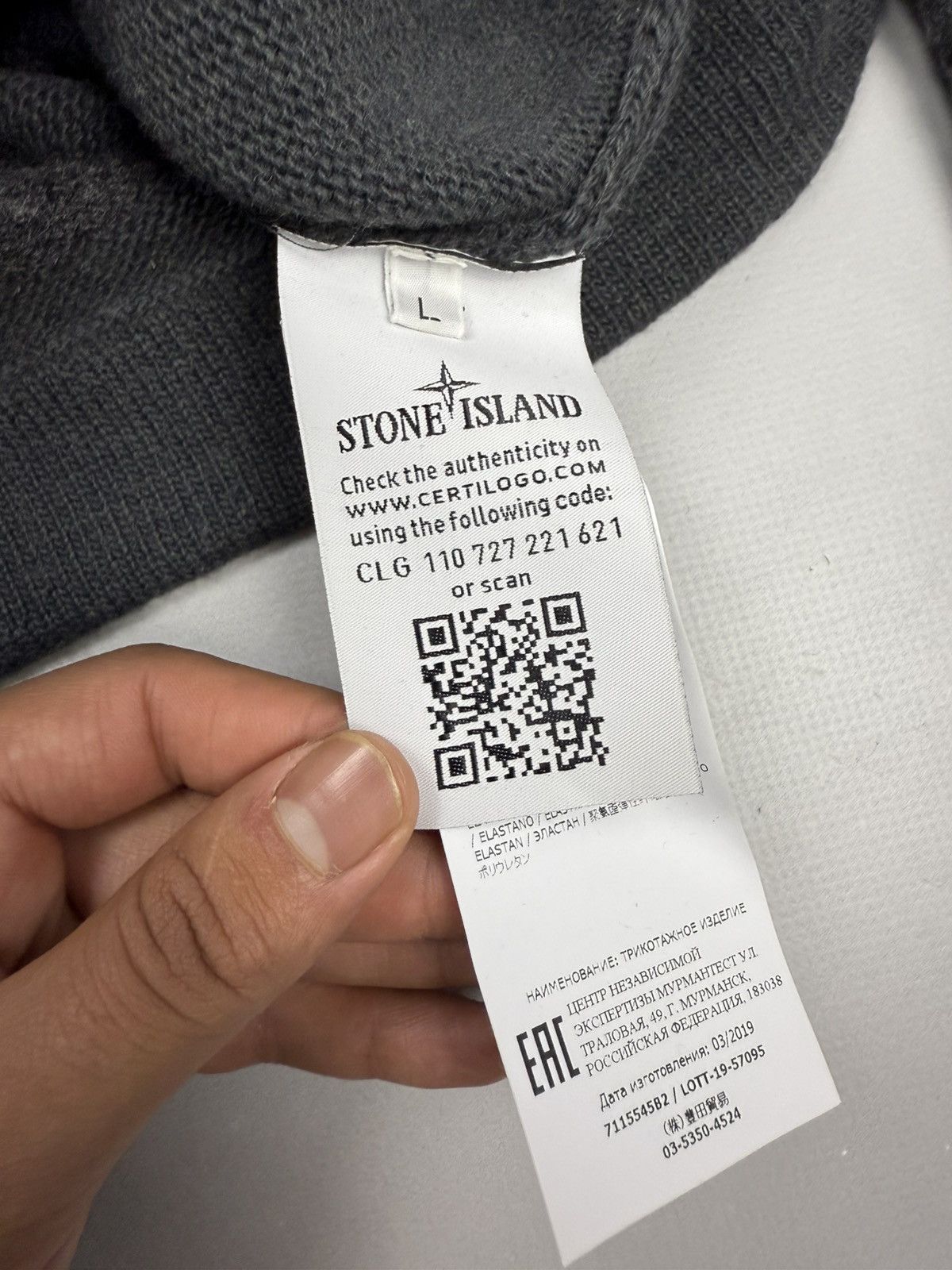 Stone Island Jersey stone island grey size L for men Size US L / EU 52-54 / 3 - 11 Thumbnail