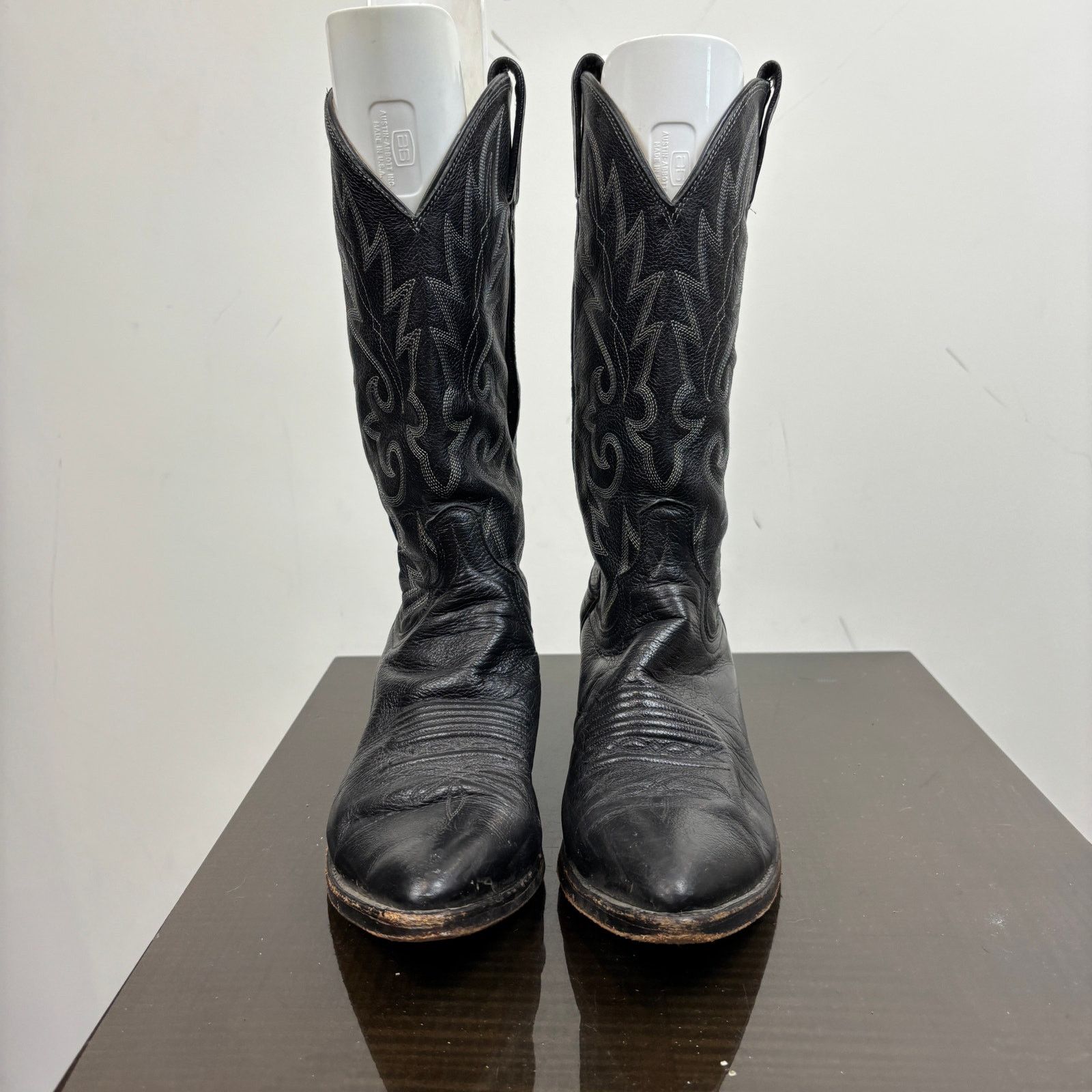 Dan Post Dan Post Black Leather Western Cowboy Boots Men's 9.5D Size US 9.5 / EU 42-43 - 2 Thumbnail