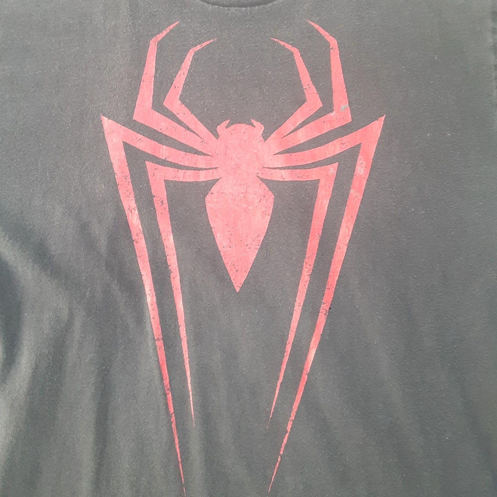 Vintage Marvel Spider-Man Big Logo Mens T Shirt Large Black Distressed Short Sleeve Shirt Size US L / EU 52-54 / 3 - 2 Thumbnail