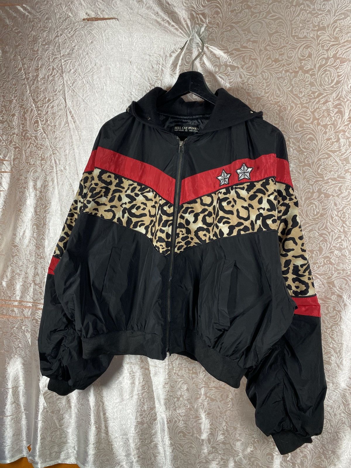 Japanese Brand Vintage Hell Cat Punks Ricca Leopard Panel Hooded Punk Jacke Size ONE SIZE - 5 Thumbnail