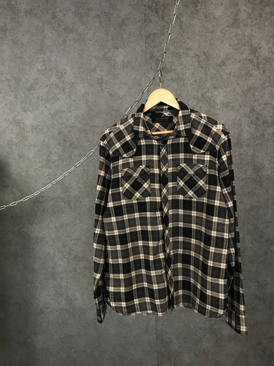 Designer Allsaints designer flannel shirt Size US L / EU 52-54 / 3 - 1 Thumbnail