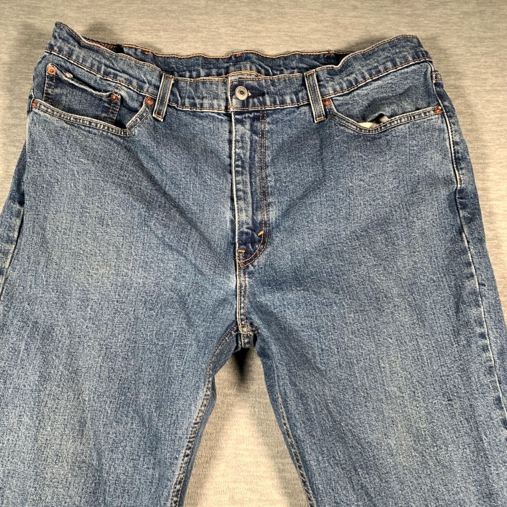 Levi's Levi's 514 Jeans Mens 40x30 Blue Denim Straight Leg Medium Wash Zip Fly Classic Regular Fit 5-Pocket Size US 40 / EU 56 - 4 Thumbnail
