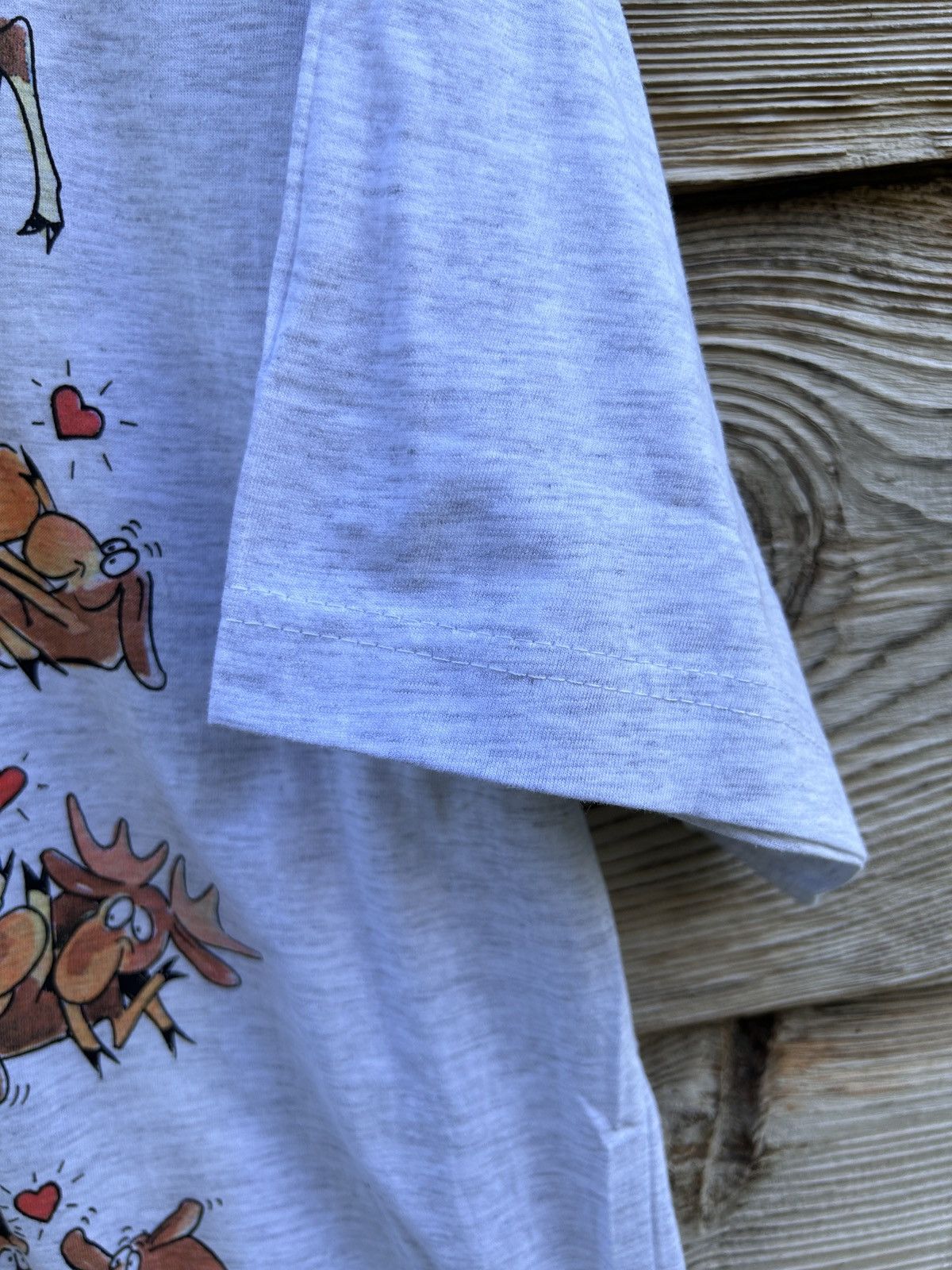 Vintage 90s Vintage 1994 Deer Moose Sex Funny Art Sweden T-Shirt Size US S / EU 44-46 / 1 - 4 Thumbnail