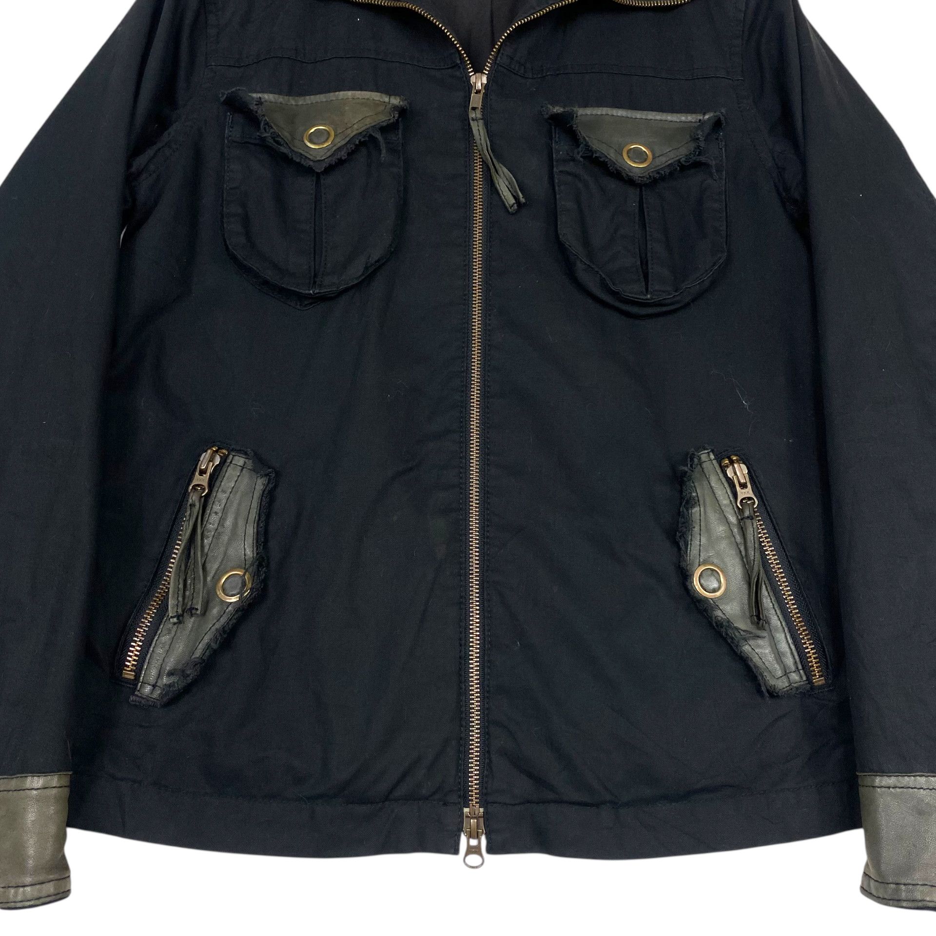 If Six Was Nine 💥BURDEN BIKER ZIPPER JACKET SHEEPSKIN POCKET Size US M / EU 48-50 / 2 - 5 Thumbnail