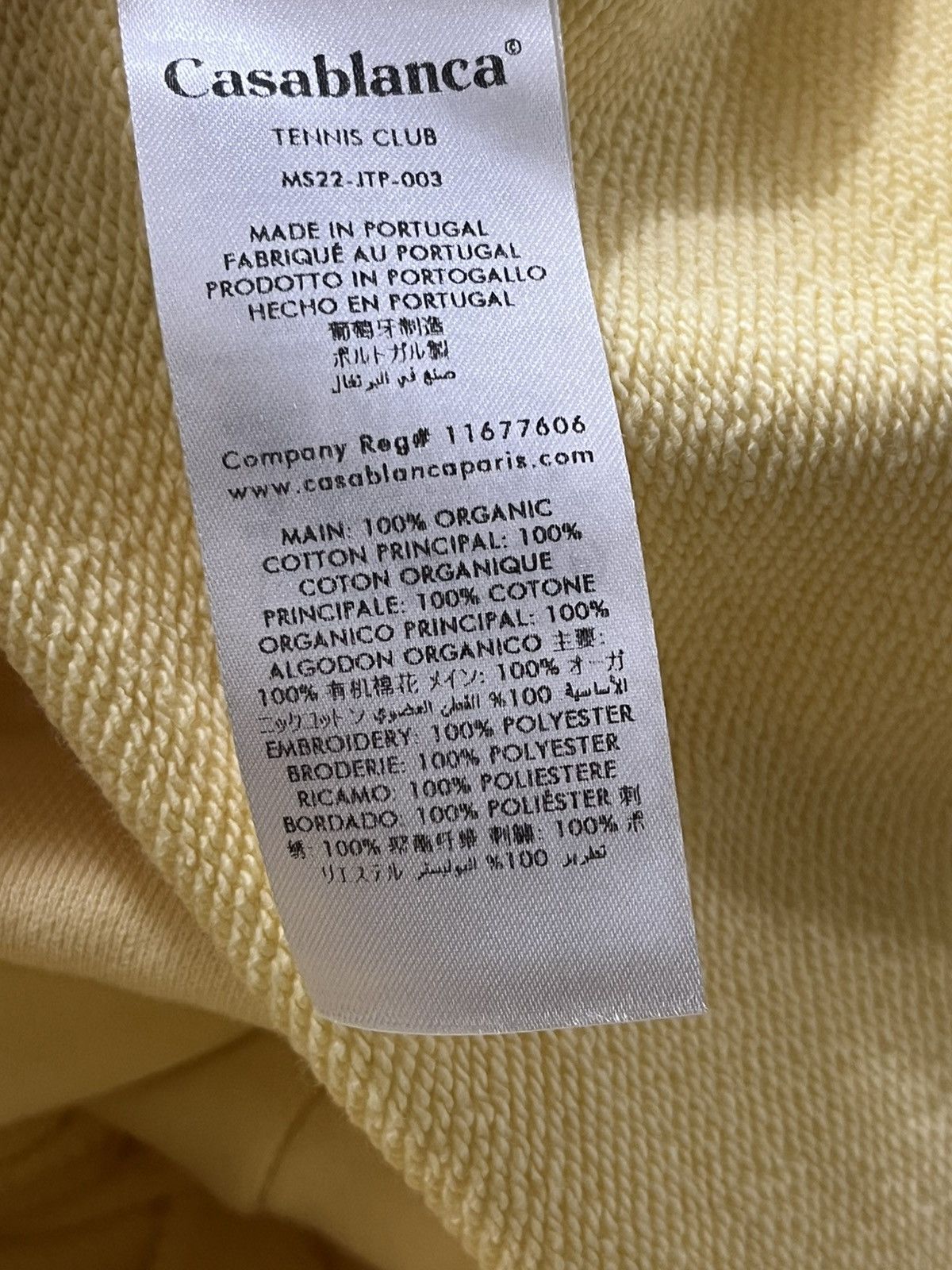 Casablanca Casablanca Yellow Embroidered Sweatshirt Tennis Girl XXL Size US XXL / EU 58 / 5 - 8 Thumbnail