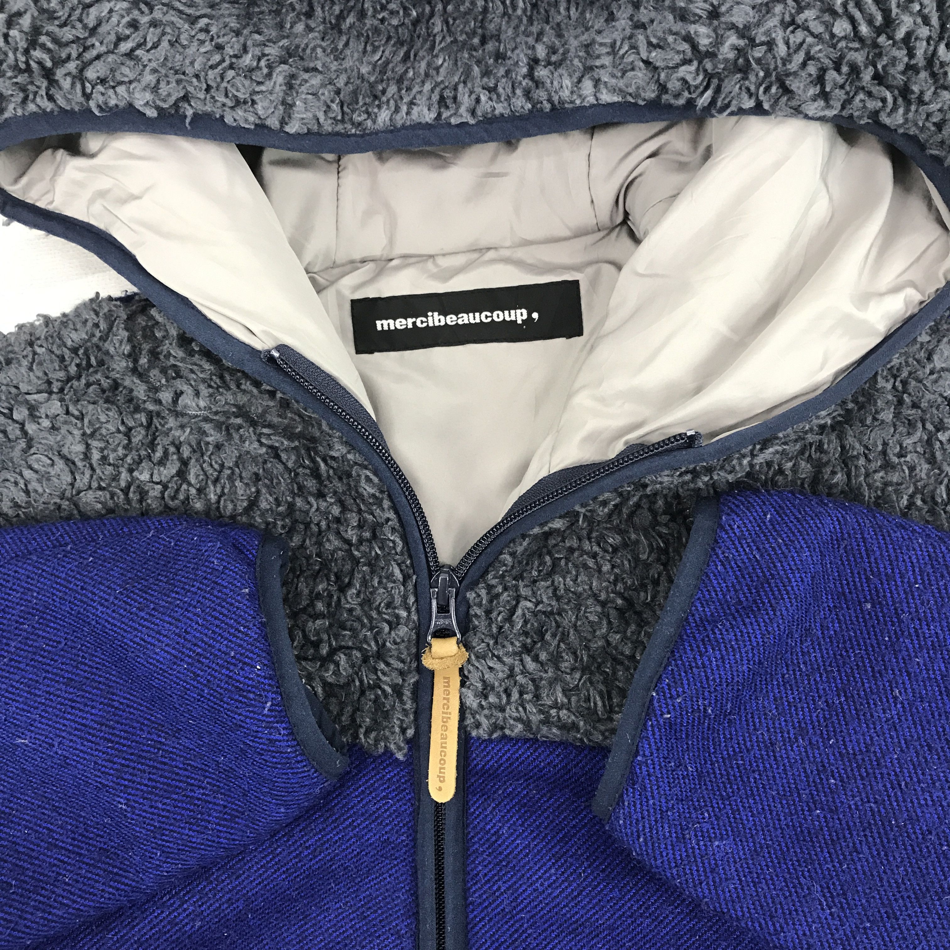 Issey Miyake × Vintage × mercibeaucoup Vintage Mercibeaucoup By Issey Miyake Sherpa hoodie jacket Size US L / EU 52-54 / 3 - 7 Thumbnail