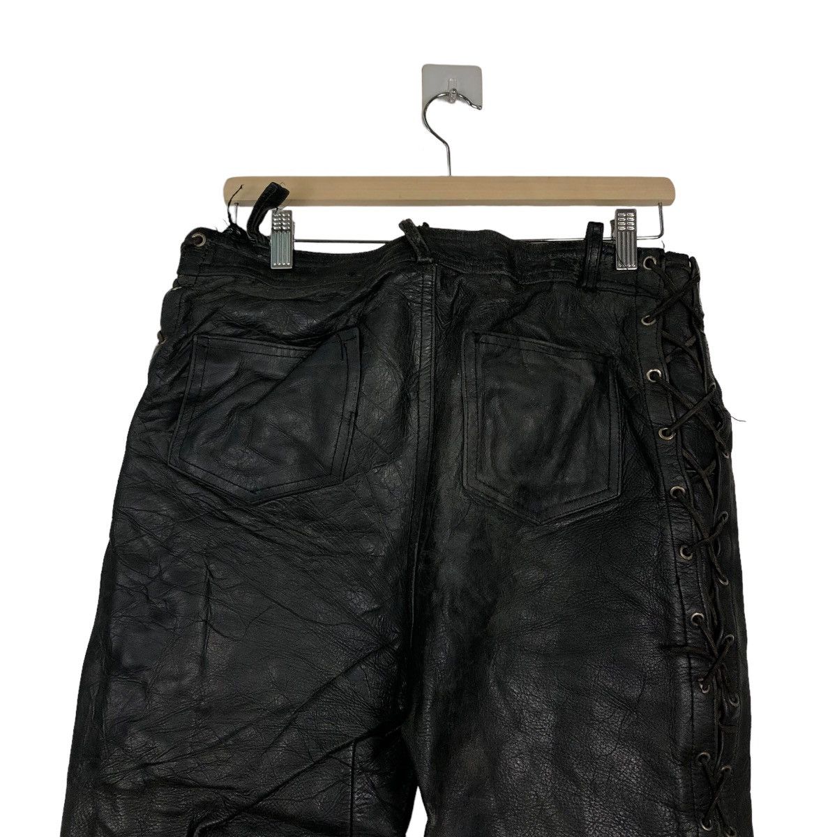 Genuine Leather 🔥90’s Genuine Leather Pants Racing Schott Perfecto Design Size US 30 / EU 46 - 8 Thumbnail