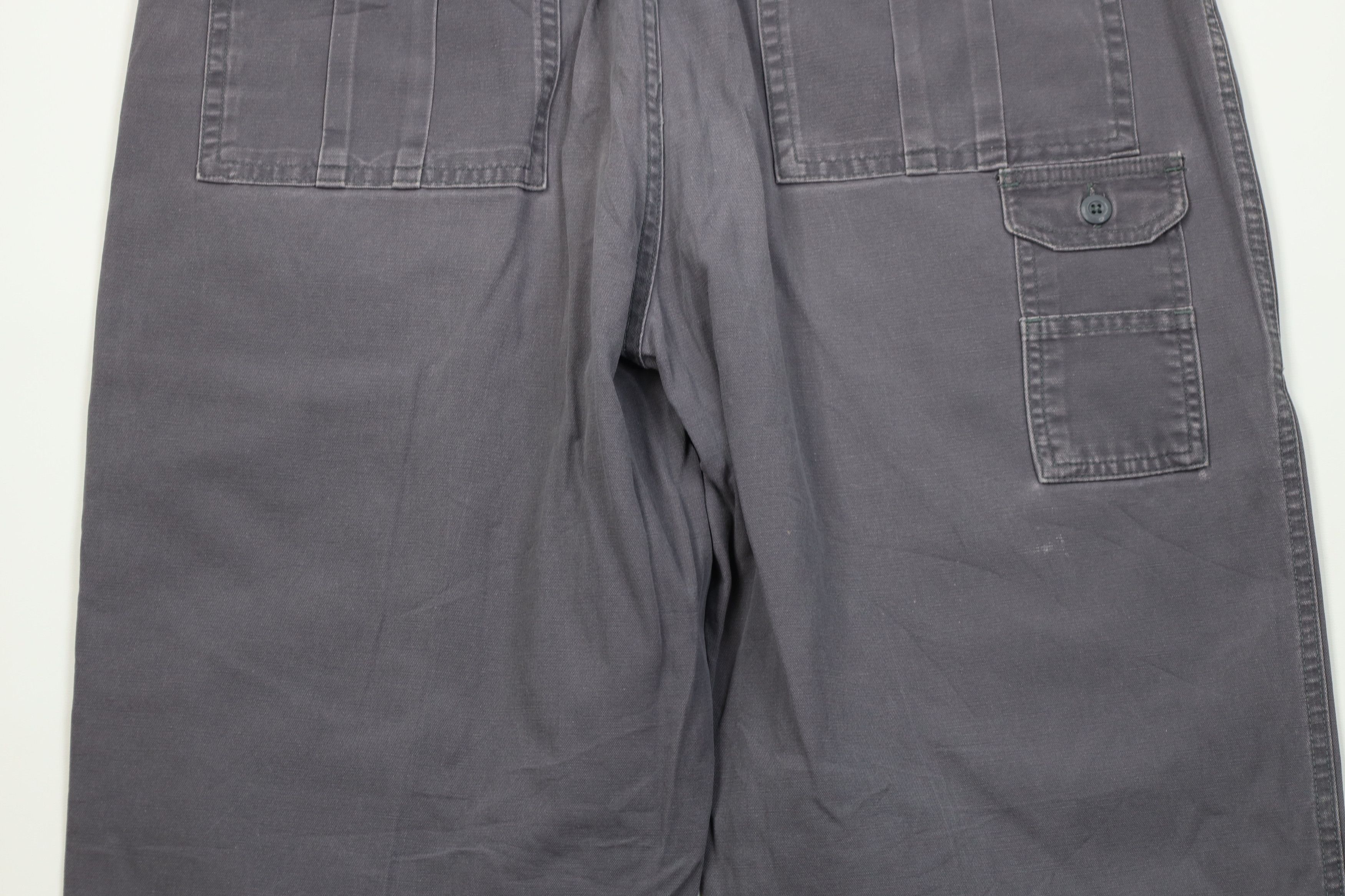 Cabelas Vintage Y2K Cabelas Canvas Wide Leg Cargo Pants Steel Blue Size US 38 / EU 54 - 14 Thumbnail