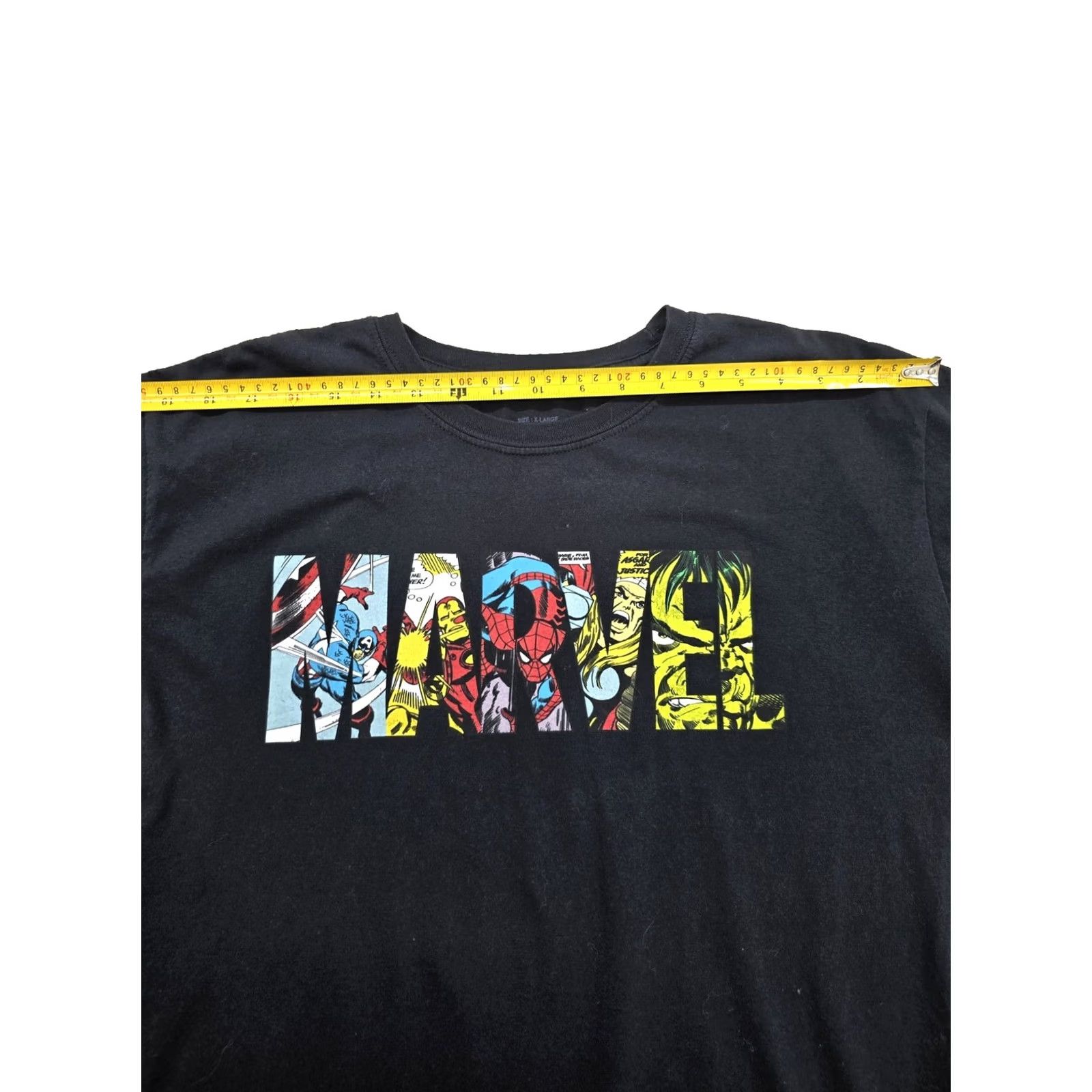 Vintage Marvel Black Graphic Crewneck T-Shirt X-Large Men's 100% Cotton Size US XL / EU 56 / 4 - 6 Thumbnail