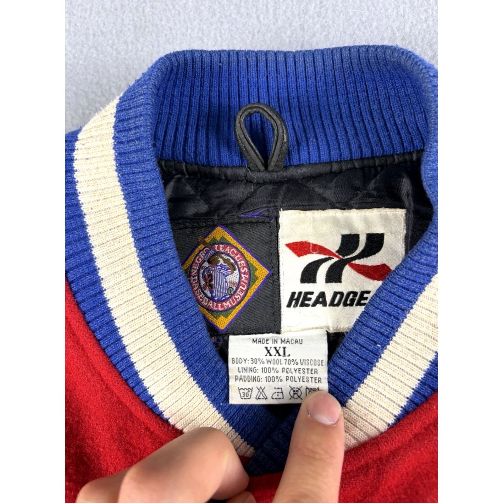 Vintage VINTAGE Phillies Stars Jacket Mens 2XL Wool Bomber Jacket Baseball NLBM 90s Size US XXL / EU 58 / 5 - 4 Thumbnail