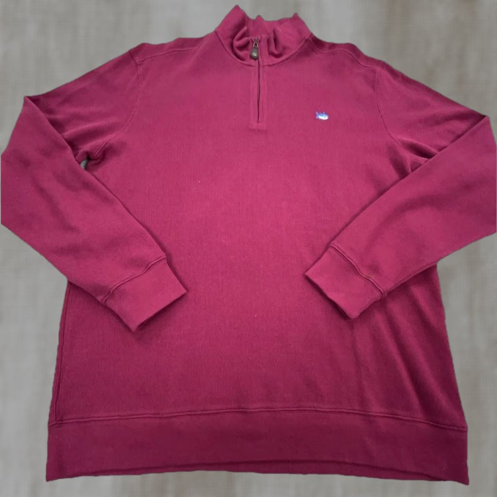 Southern Tide Southern Tide Sweater Men L Red 1/4 Zip Pullover Knit Logo Embroidered Size US L / EU 52-54 / 3 - 1 Thumbnail