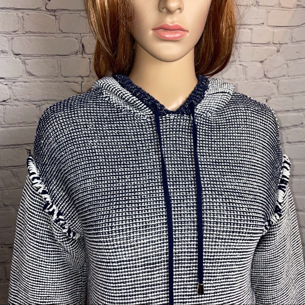 Other EVA MENDES Sweatshirt Hoodie Size M (runs small) Blue Silve Size S / US 4 / IT 40 - 2 Thumbnail