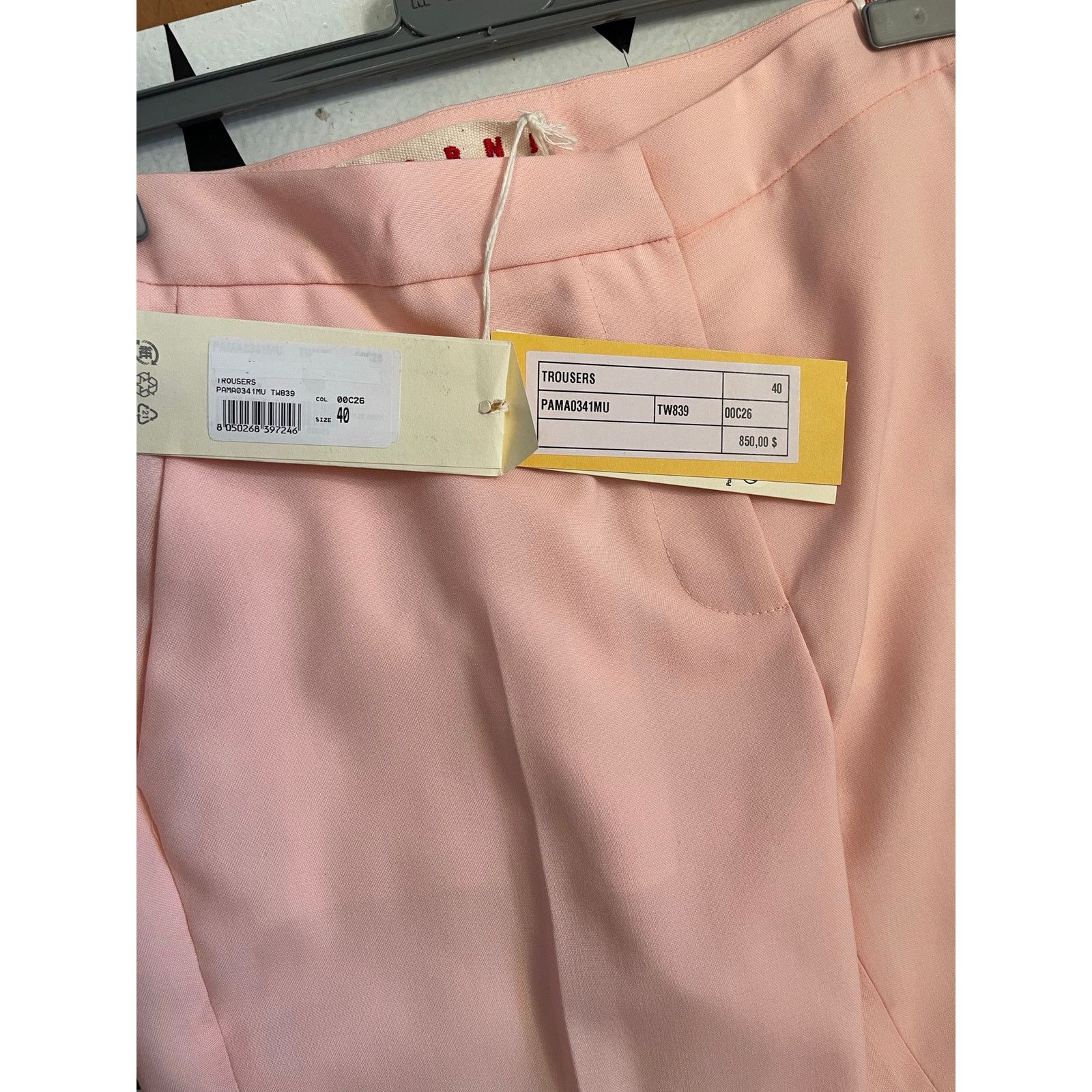 Marni Marni Pink Pant Slacks, NWT, Size: 40 Size 27" / US 4 / IT 40 - 4 Thumbnail