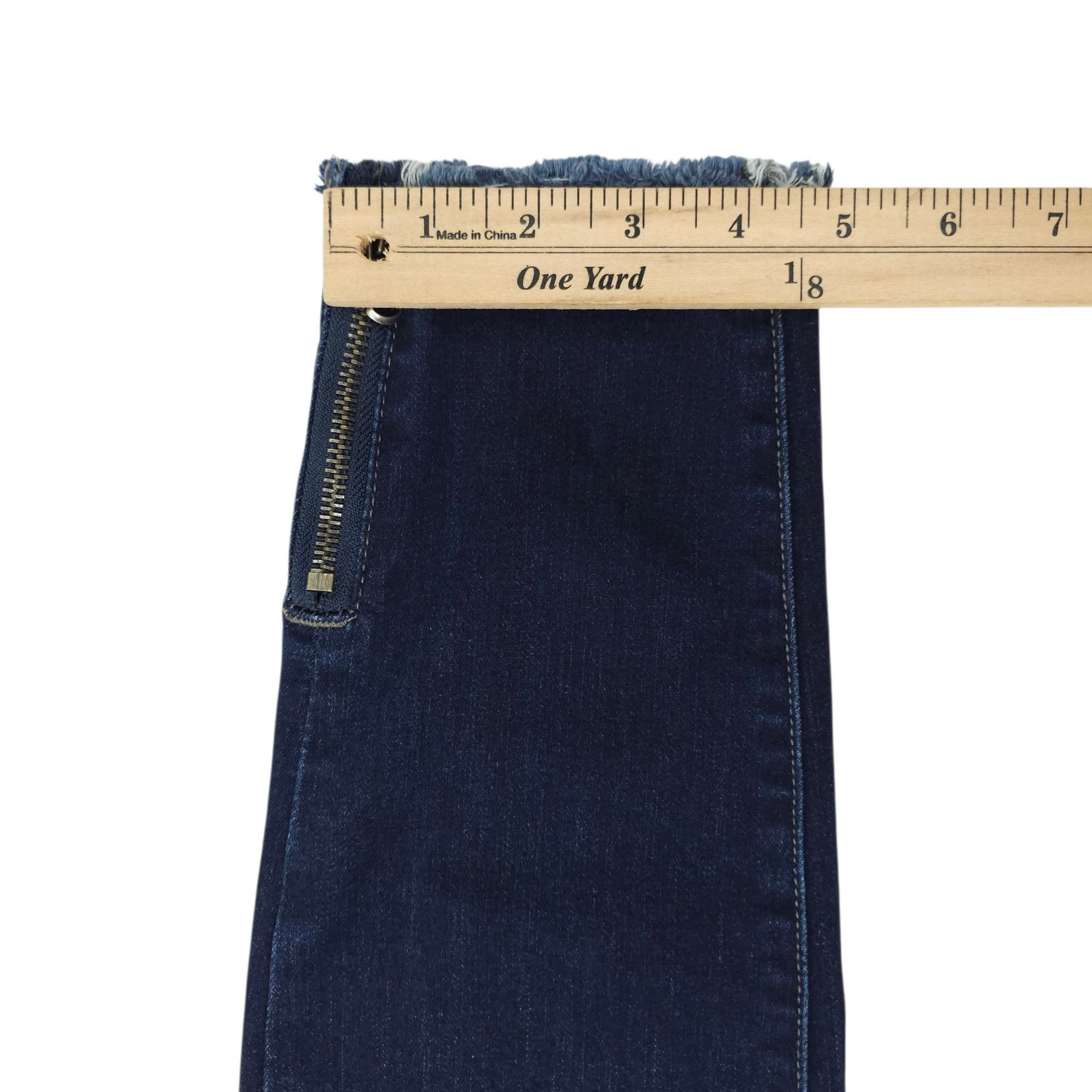 Kancan USA KanCan Mid Rise Crop Skinny Jeans Womens 9/28 Dark Wash Zipp Size 30" / US 8 / IT 44 - 6 Thumbnail