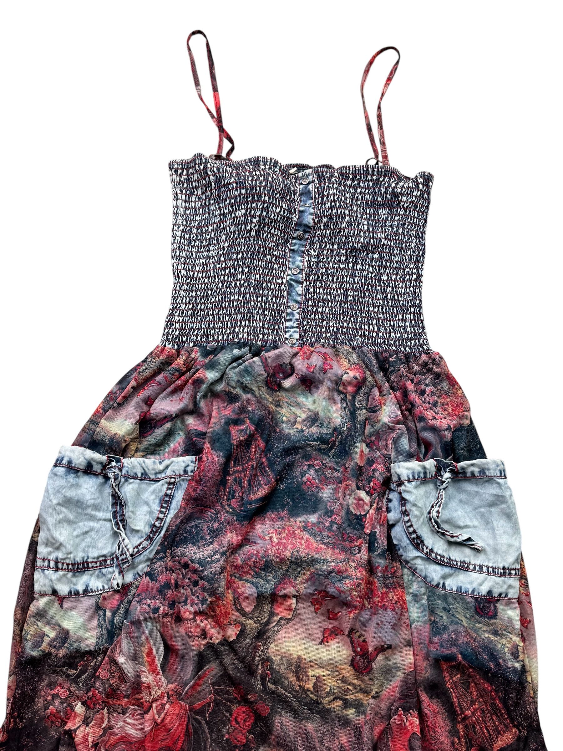 Vintage Vintage Printed Dress W395(V9) Size S / US 4 / IT 40 - 2 Thumbnail