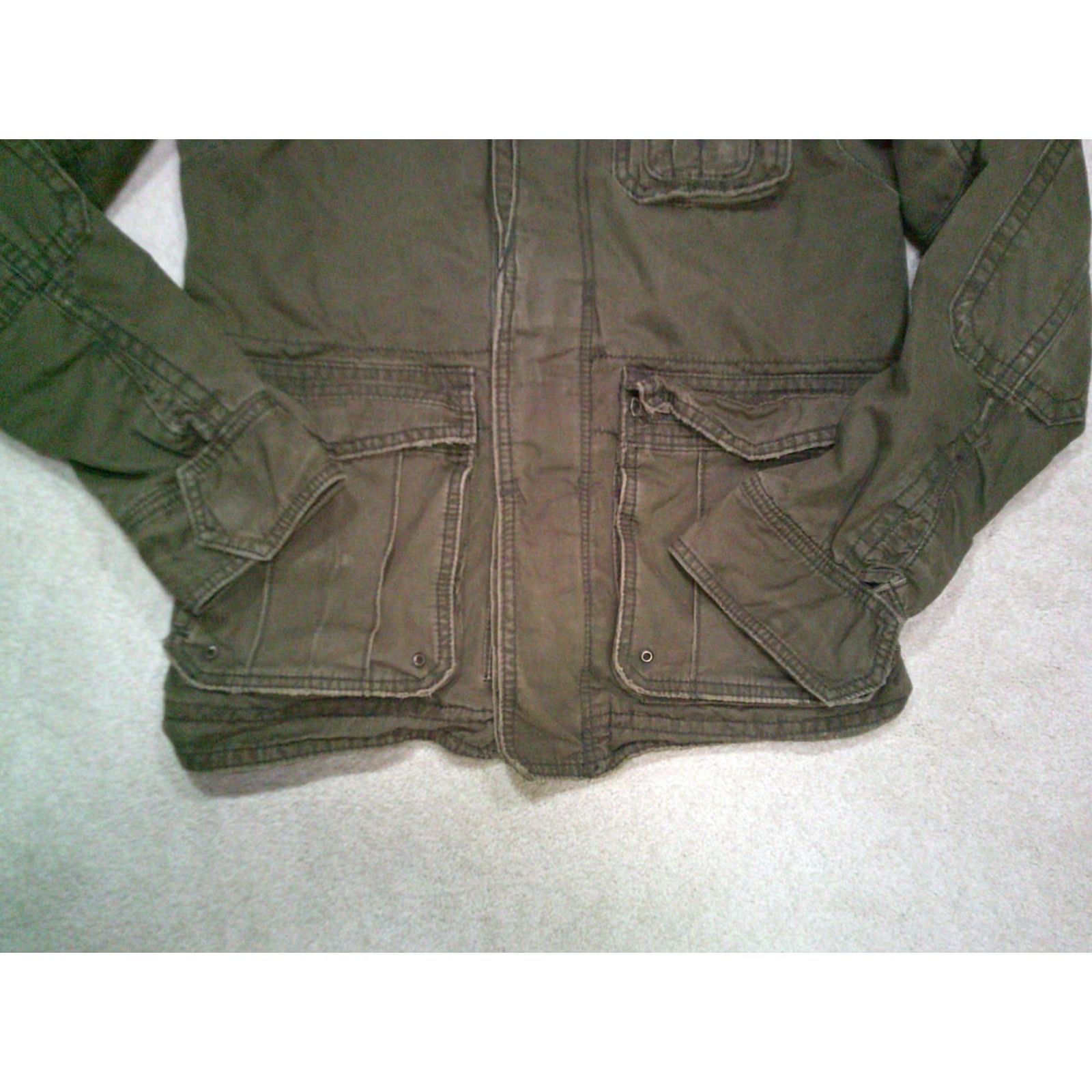 Abercrombie & Fitch Abercrombie & Fitch Redfield Utility Jacket Mens Small Green Military Blanket Size US S / EU 44-46 / 1 - 4 Thumbnail