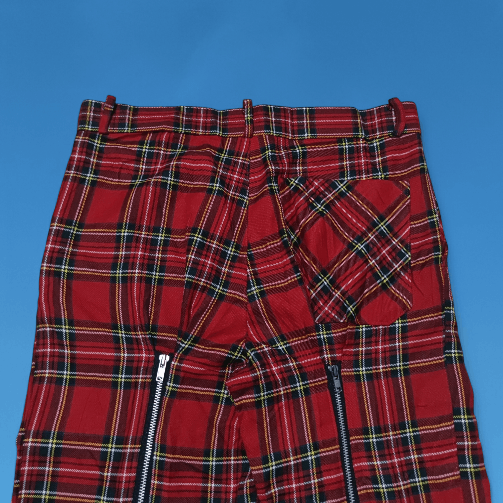 Japanese Brand Japanese Brand Tartan Punk Multi Zipper Bondage Pants Size US 31 - 5 Thumbnail