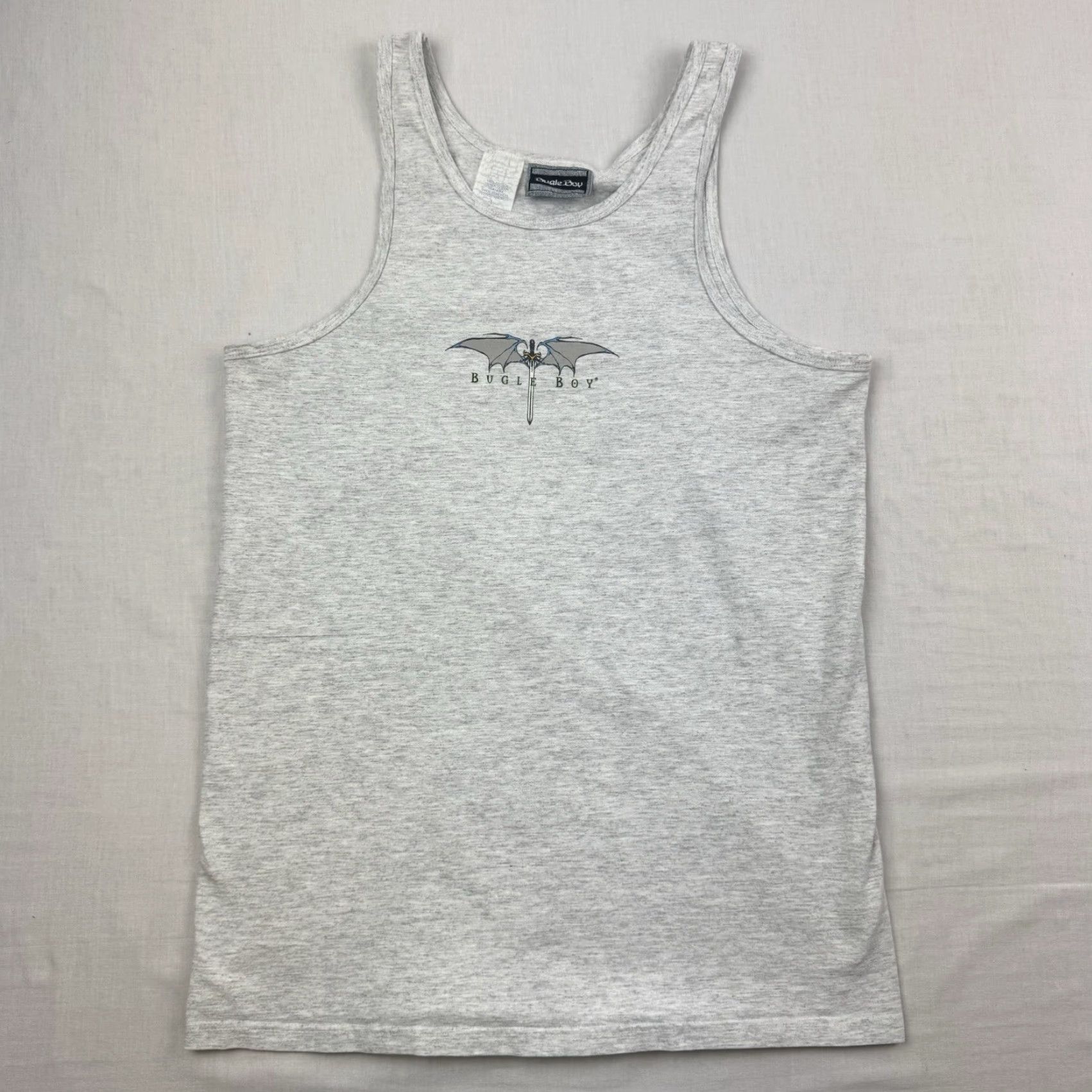 Bugle Boy VINTAGE Bugle Boy Tank Top Men Large Gray Sleeveless T-Shirt 90s Hipster Grunge Size US L / EU 52-54 / 3 - 4 Thumbnail