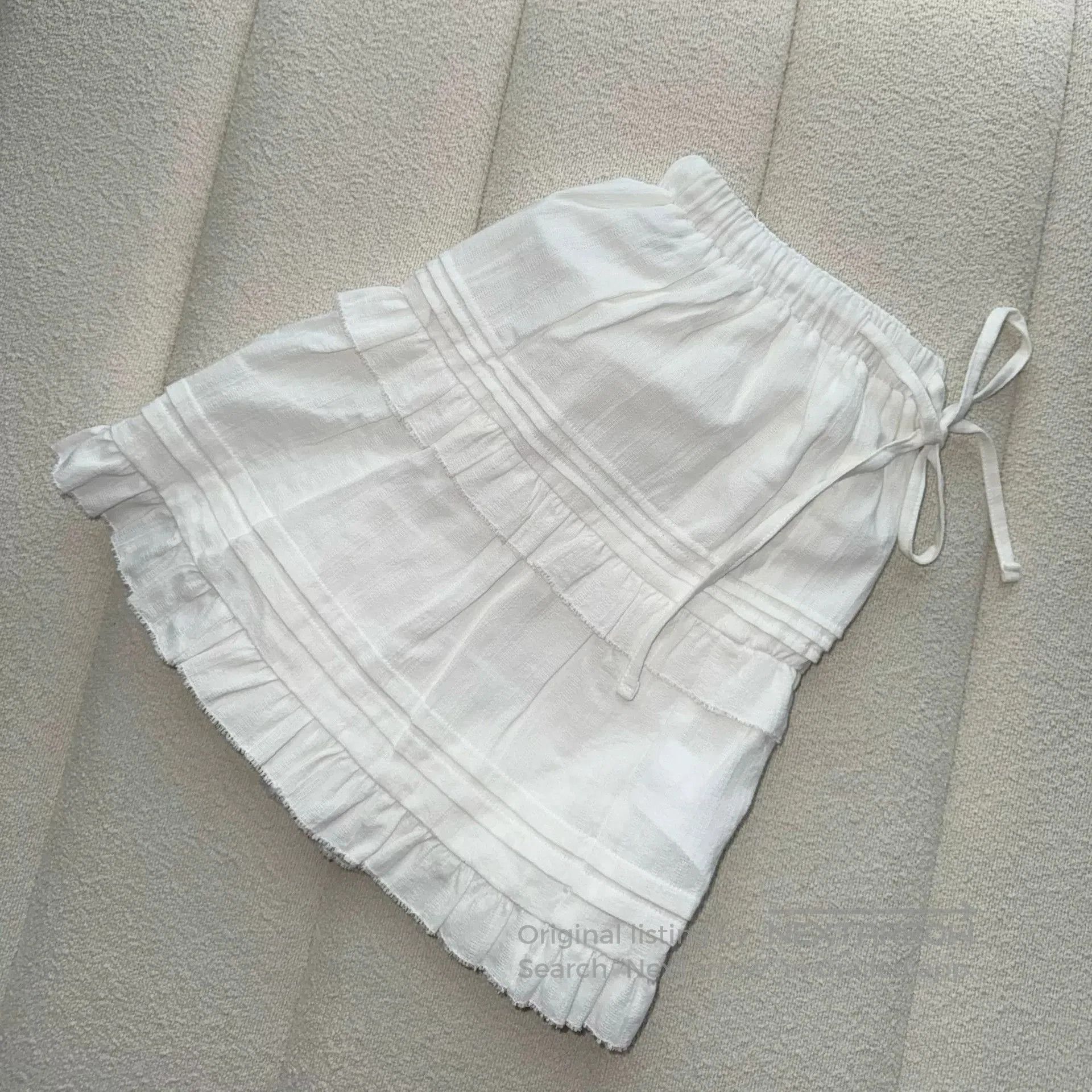Japanese Brand new dunst shirring ruffle tiered skirt. Size 23" - 5 Thumbnail