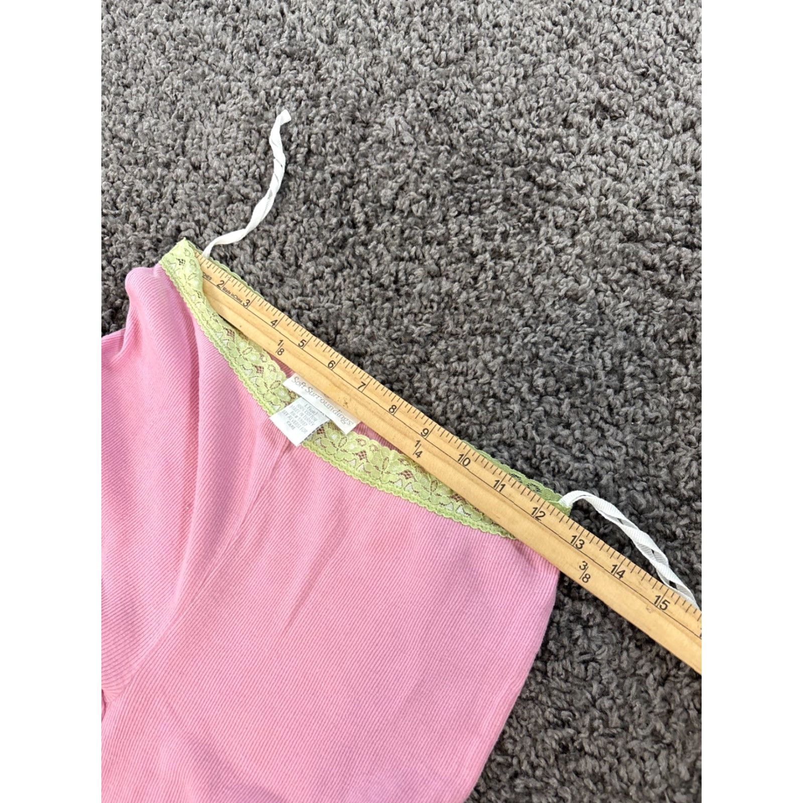 Soft Surroundings VINTAGE Soft Surroundings Pants Womens 90s Flared Low Rise Sweatpants Pink 26 L 28in 90s Thermal Lace Trim Flex? Size 36" / US 14 / IT 50 - 4 Thumbnail