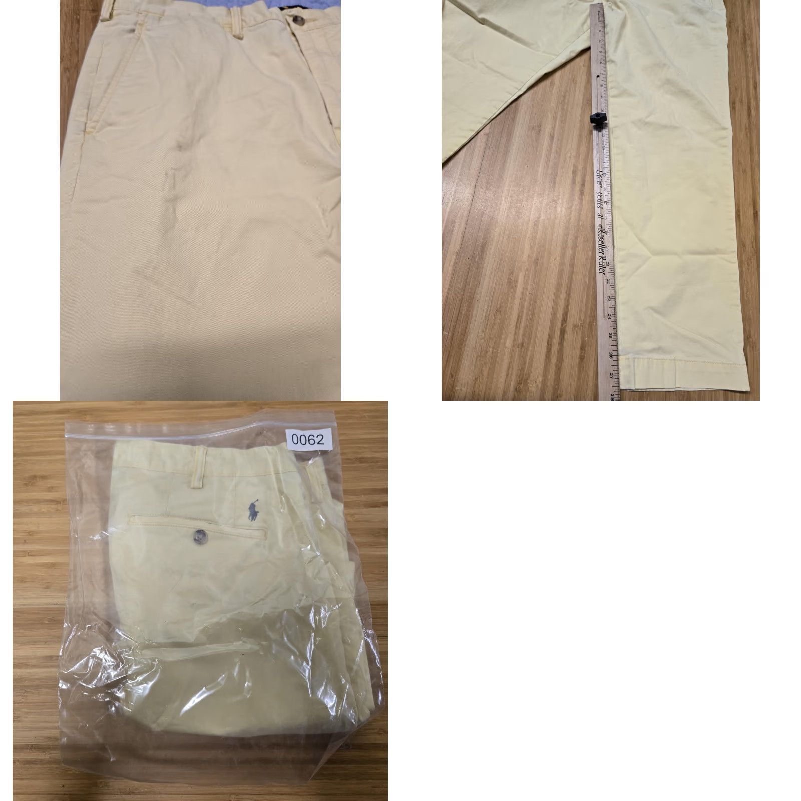 Polo Ralph Lauren Polo Ralph Lauren Pants Chino Mens 36 Regular Flat Front Yellow Stretch Cotton Spandex Straight Leg Front Zip Pockets 36x30 Size US M / EU 48-50 / 2 - 8 Thumbnail