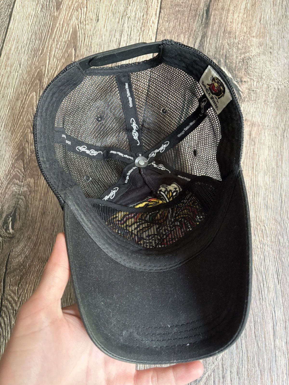 Christian Audigier × Ed Hardy × Vintage Vintage Ed Hardy Tiger Trucker Cap Hat Size ONE SIZE - 10 Thumbnail